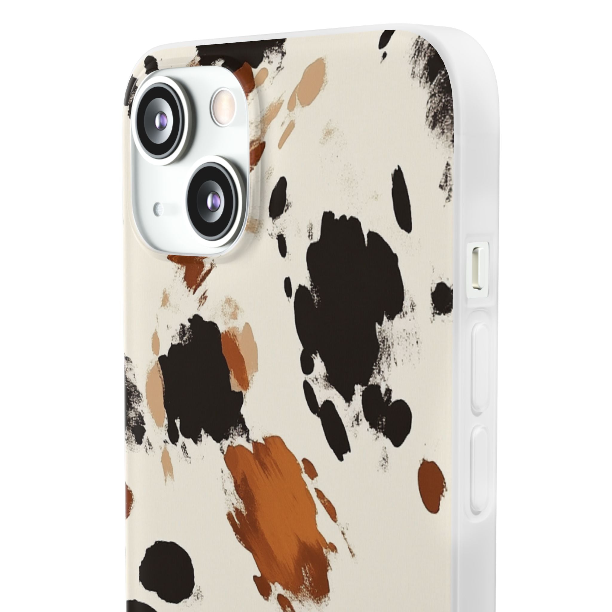 Brown Cow Print Phone Case, Artsulli - Art is Long, Life is Short, Phone Case, , , , , , ,