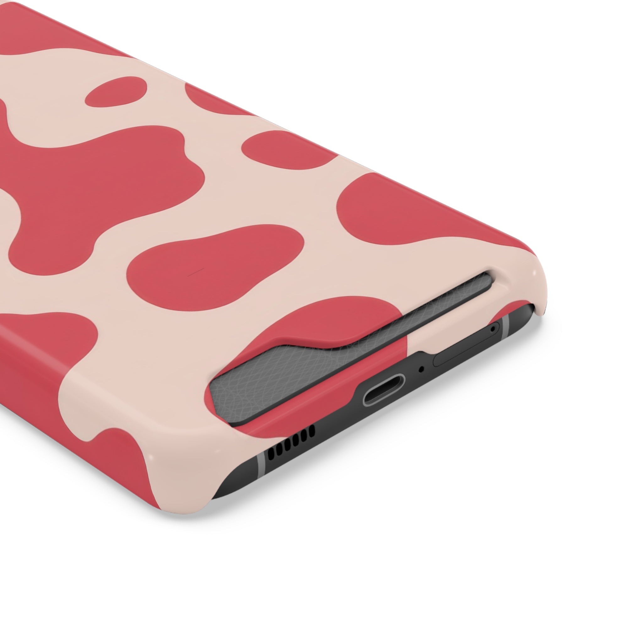 Red Jungle Cow Phone Case With Card Holder, Artsulli - Art is Long, Life is Short, Phone Case, , , , , , ,