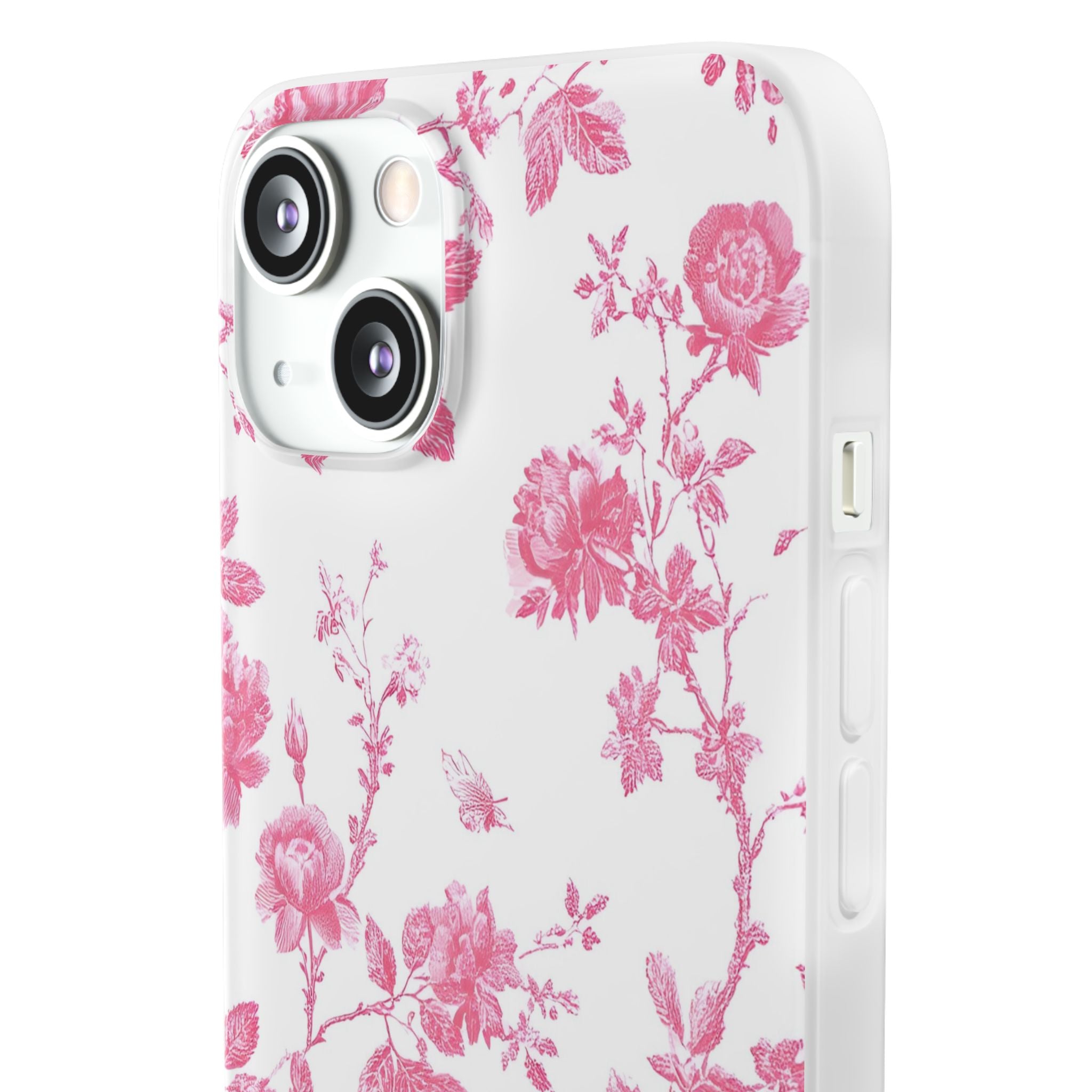 Pink and White Floral iPhone Case