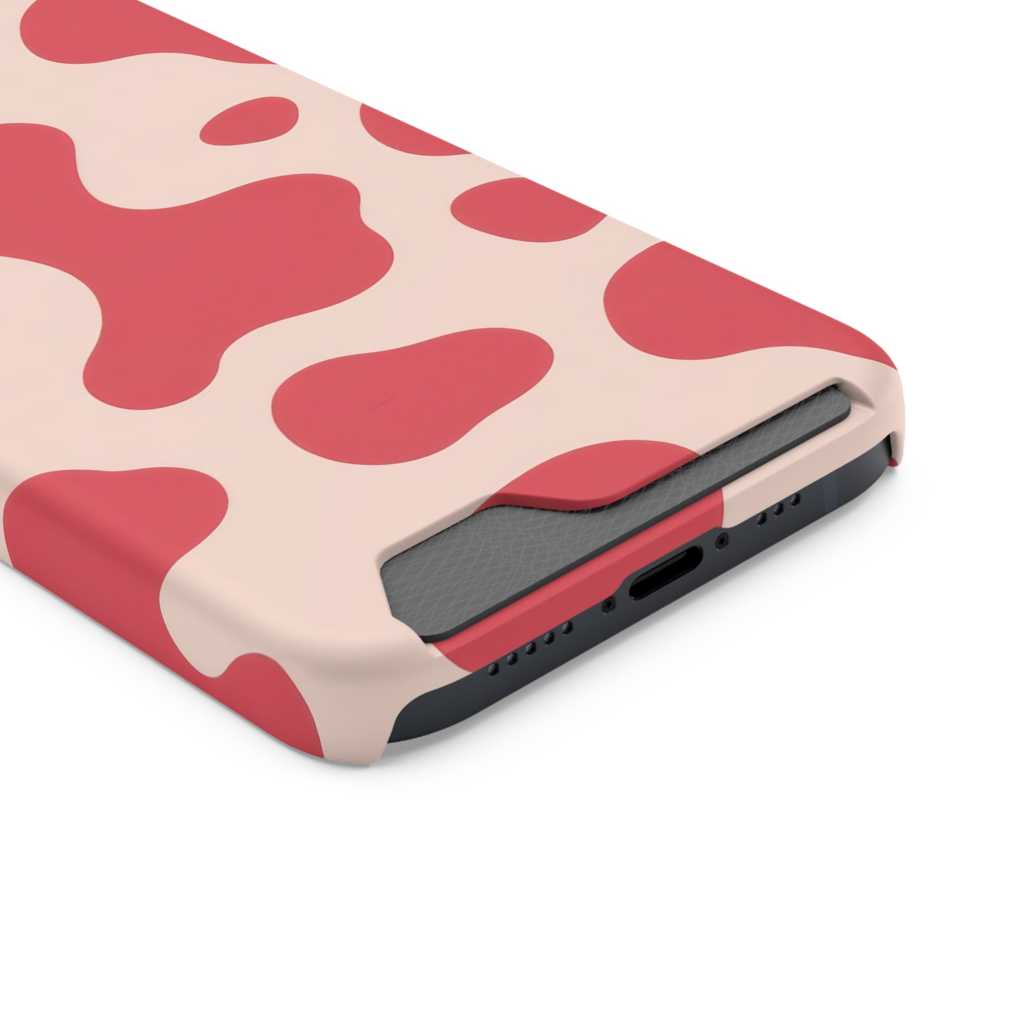 Red Jungle Cow Phone Case With Card Holder, Artsulli - Art is Long, Life is Short, Phone Case, , , , , , ,