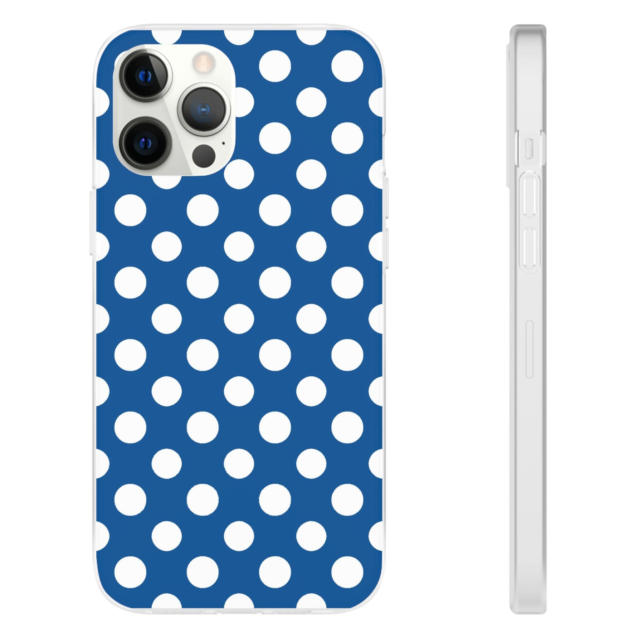Blue and White Polka Dot iPhone Case, Artsulli - Art is Long, Life is Short, Phone Case, Size, iPhone 12 Pro Max with gift packaging, , , , , 61621241111827498315