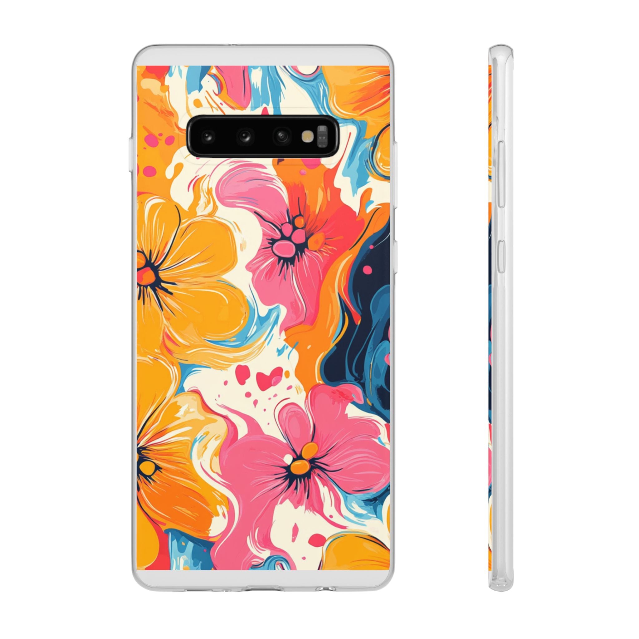 Vibrant Abstract Floral Flexi Case, Artsulli - Art is Long, Life is Short, Phone Case, Size, Samsung Galaxy S10 Plus, , , , , 16344376347265902069