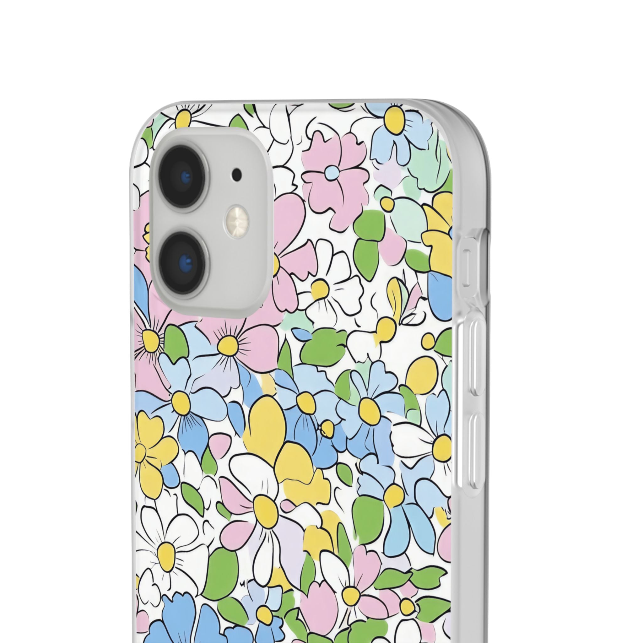 Colorful Floral Clear Flexi Case, Artsulli - Art is Long, Life is Short, Phone Case, , , , , , ,