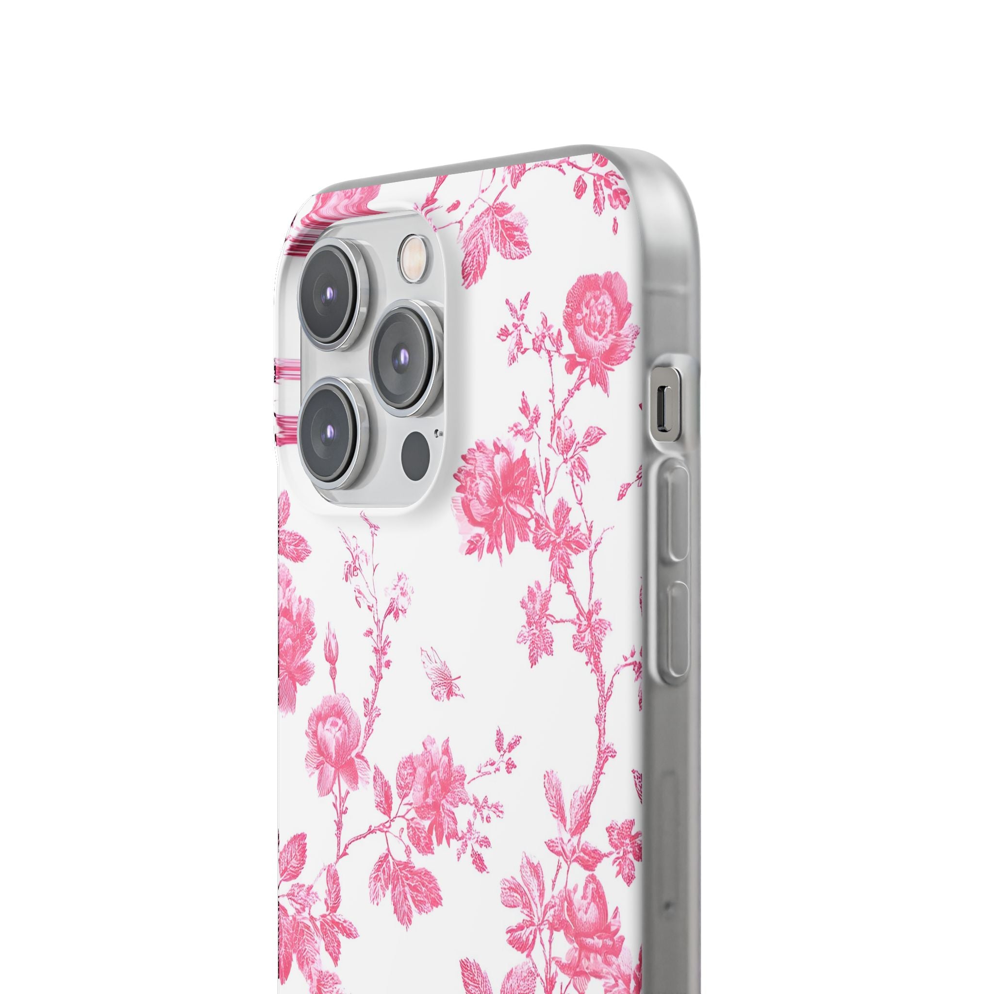 Pink and White Floral iPhone Case