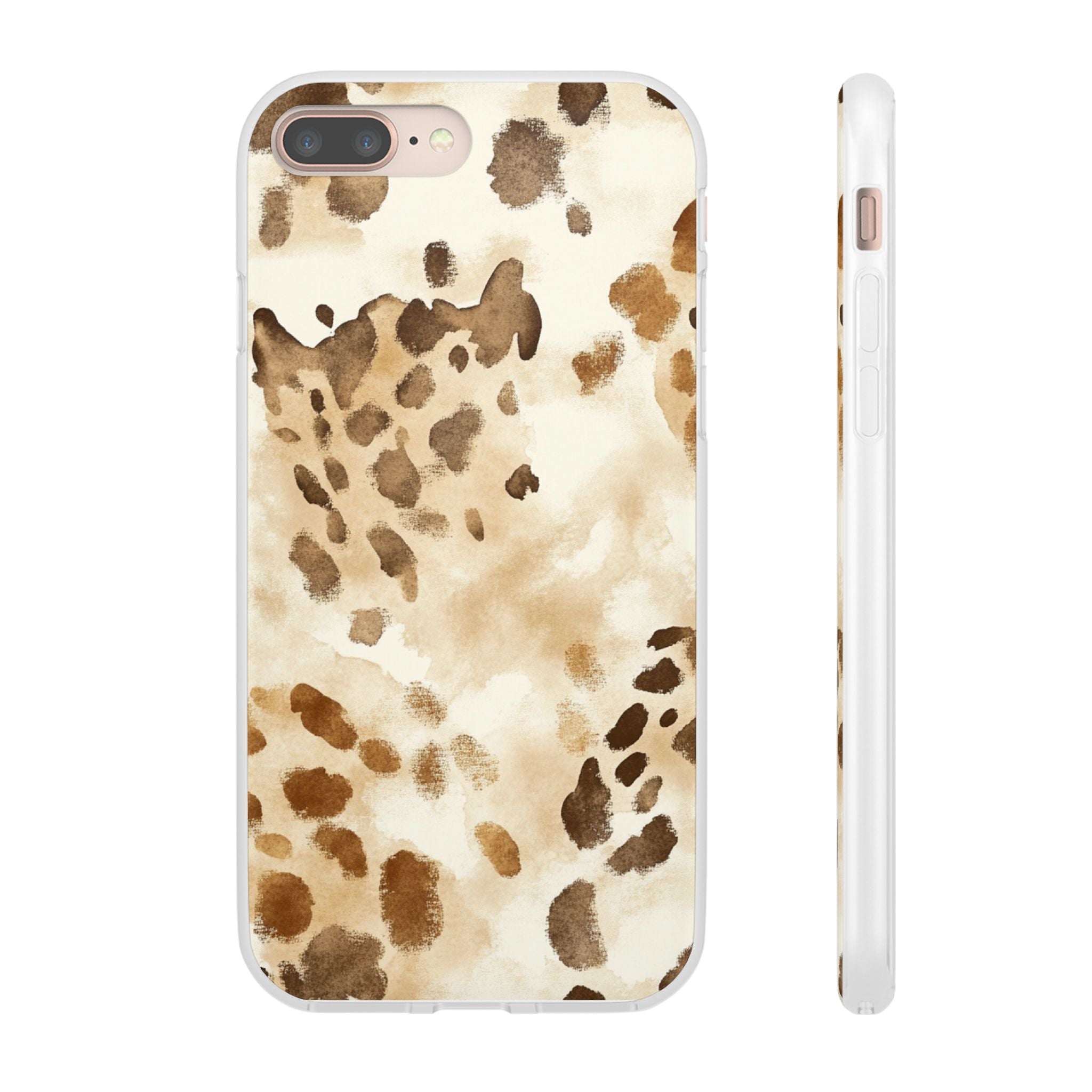 Brown and Beige Watercolor Dalmatian Phone Case, Artsulli - Art is Long, Life is Short, Phone Case, Size, iPhone 8 Plus with gift packaging, , , , , 19159569536171691887