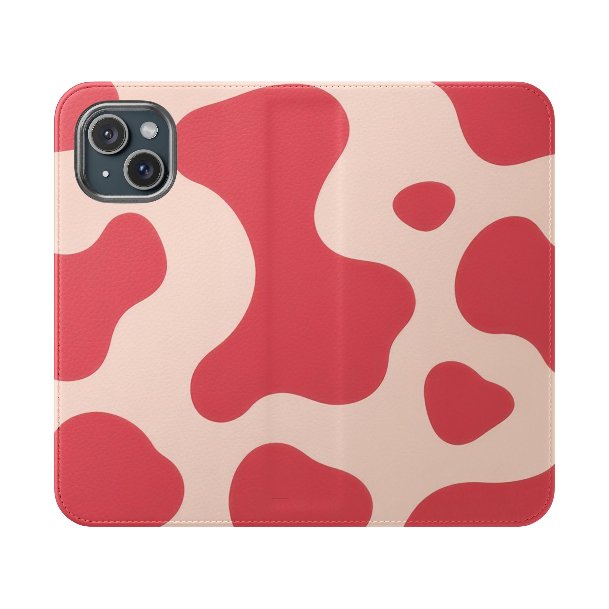 Red Jungle Cow Flip Cases, Artsulli - Art is Long, Life is Short, Phone Case, Size, iPhone 15, , , , , 10370763767245493507