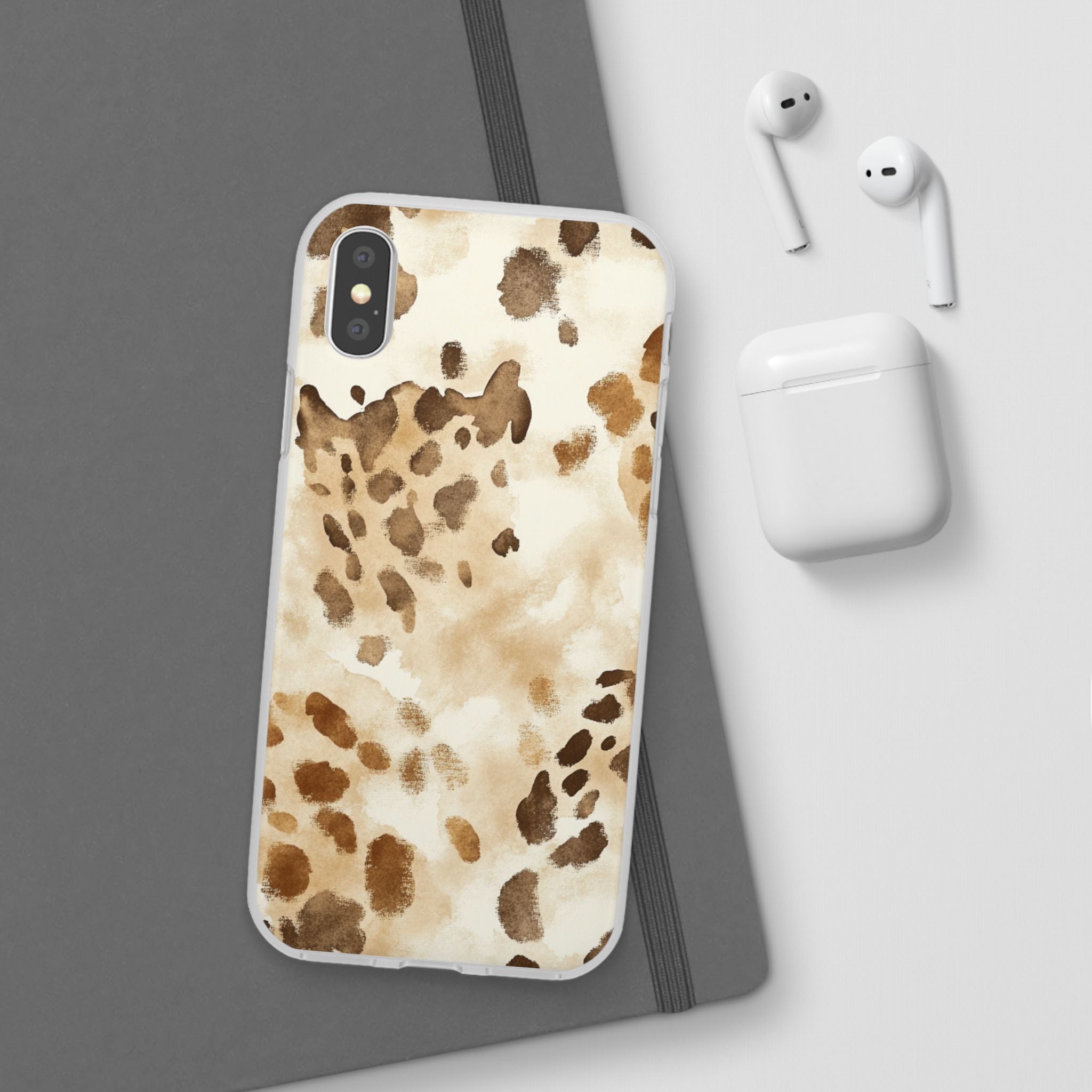 Brown and Beige Watercolor Dalmatian Phone Case, Artsulli - Art is Long, Life is Short, Phone Case, , , , , , ,