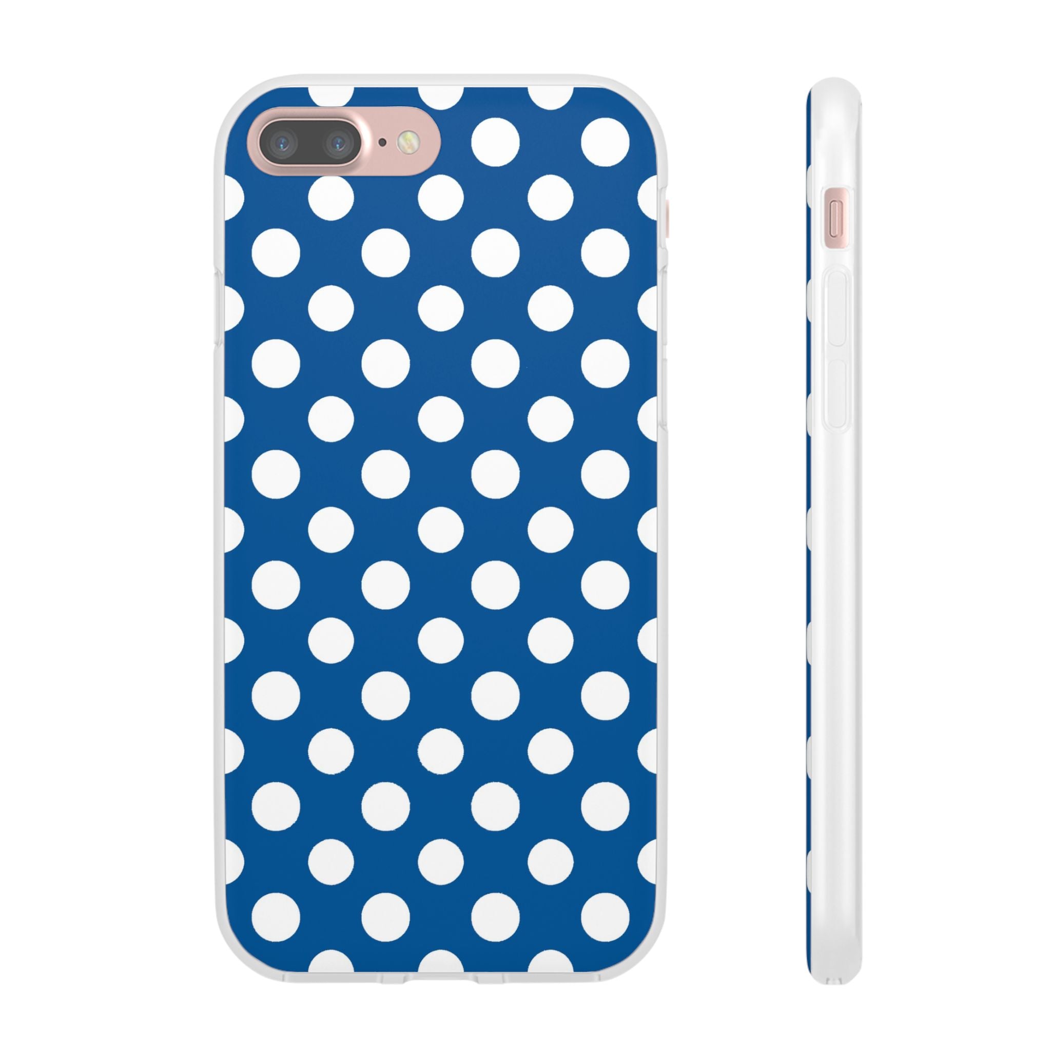 Blue and White Polka Dot iPhone Case, Artsulli - Art is Long, Life is Short, Phone Case, Size, iPhone 7 Plus with gift packaging, , , , , 30350392357950555359