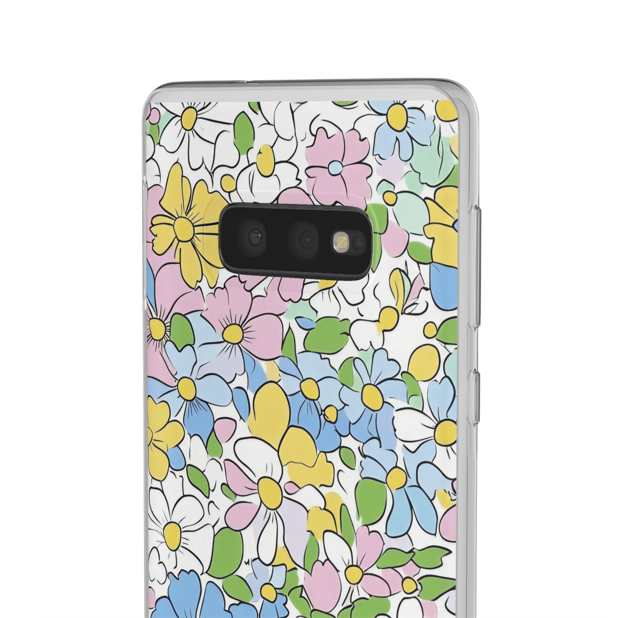 Colorful Floral Clear Flexi Case, Artsulli - Art is Long, Life is Short, Phone Case, , , , , , ,