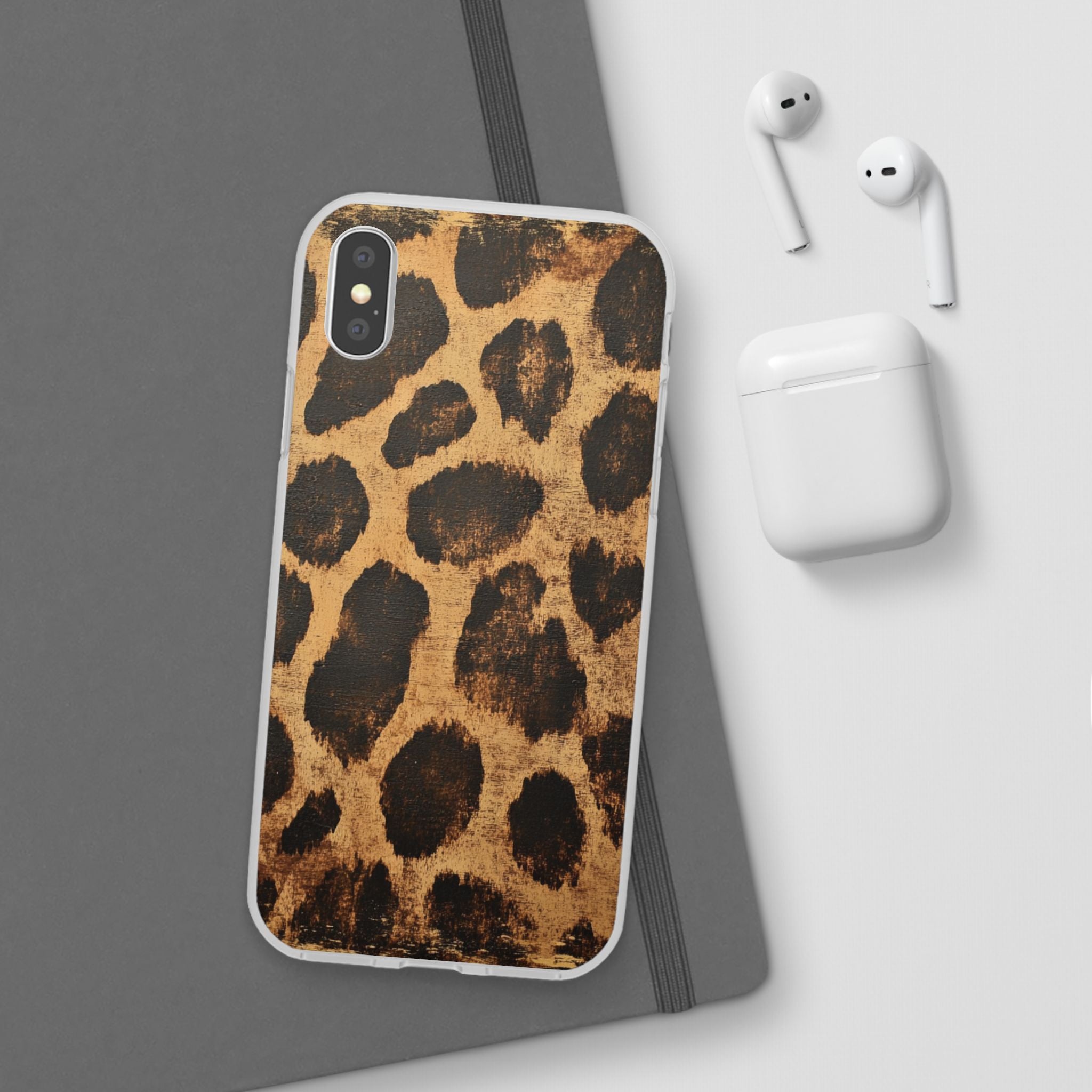 Brown Leopard Print iPhone Case, Artsulli - Art is Long, Life is Short, Phone Case, , , , , , ,