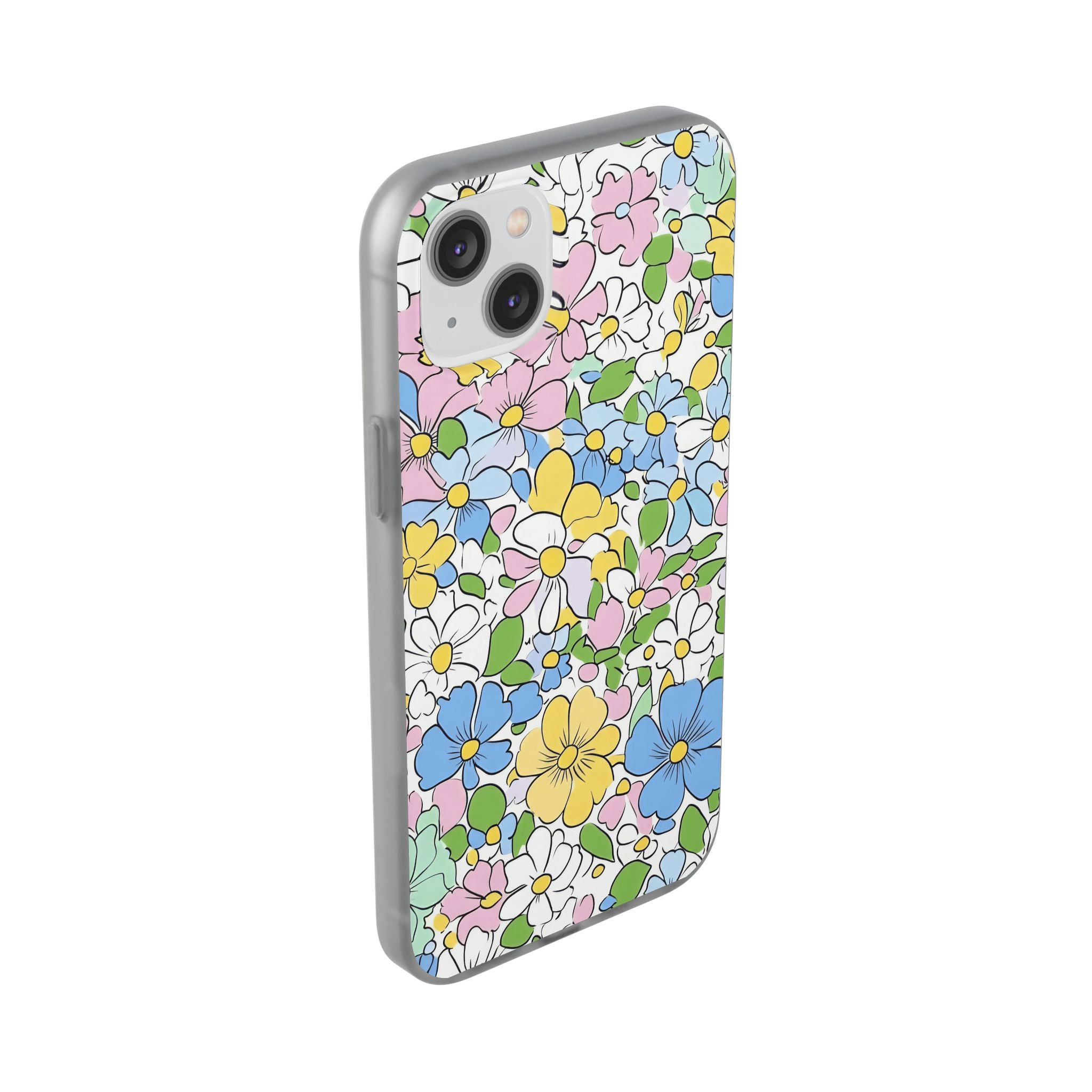 Colorful Floral Clear Flexi Case, Artsulli - Art is Long, Life is Short, Phone Case, , , , , , ,