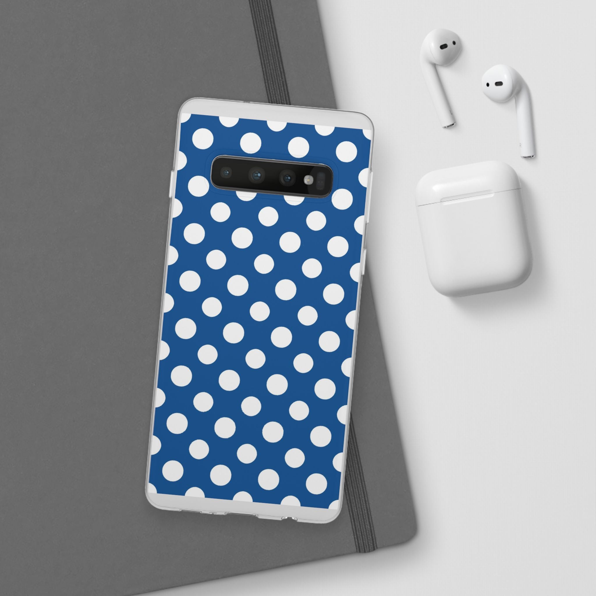 Blue and White Polka Dot iPhone Case, Artsulli - Art is Long, Life is Short, Phone Case, , , , , , ,