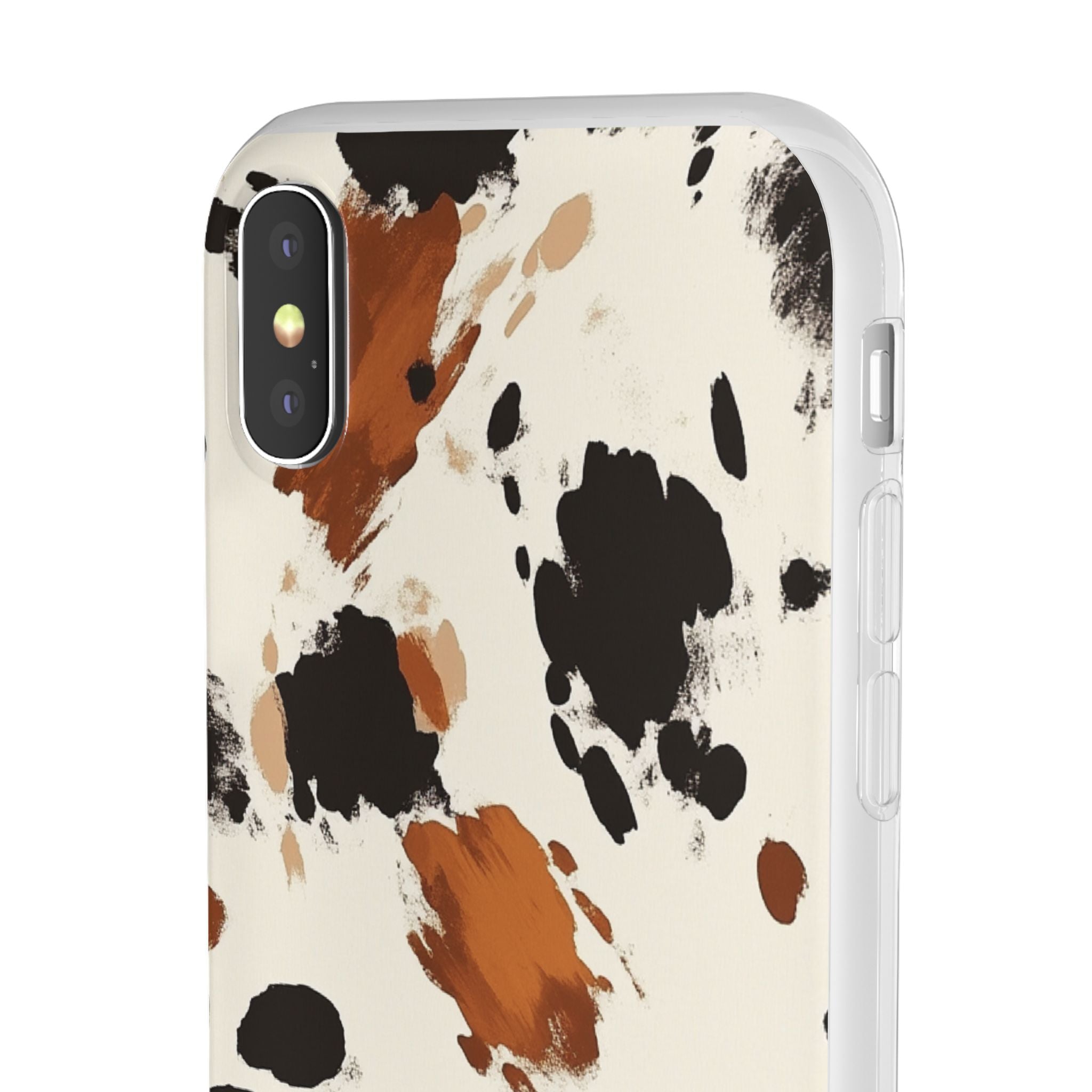 Brown Cow Print Phone Case, Artsulli - Art is Long, Life is Short, Phone Case, , , , , , ,