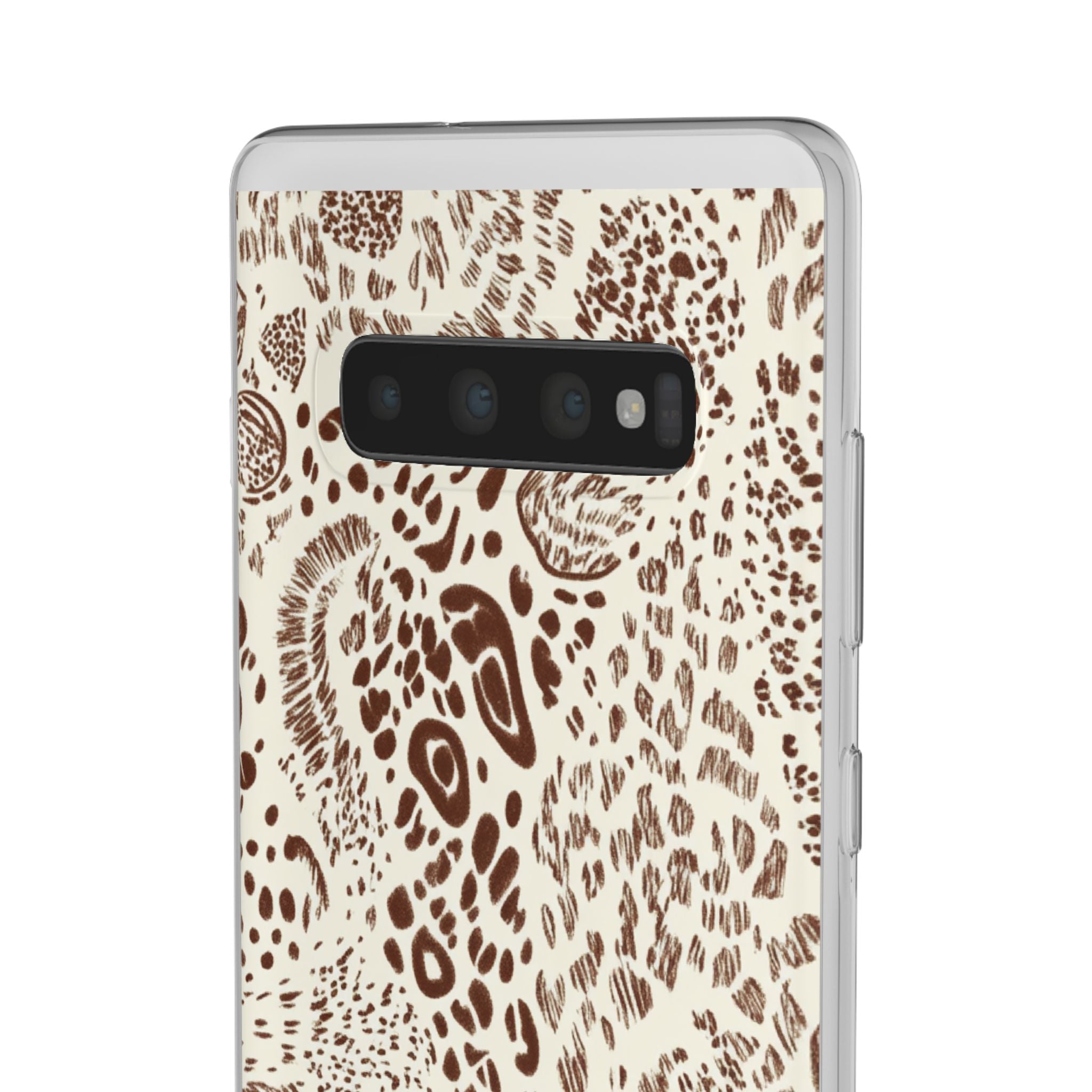 Brown Animal Print Flexi Case, Artsulli - Art is Long, Life is Short, Phone Case, , , , , , ,