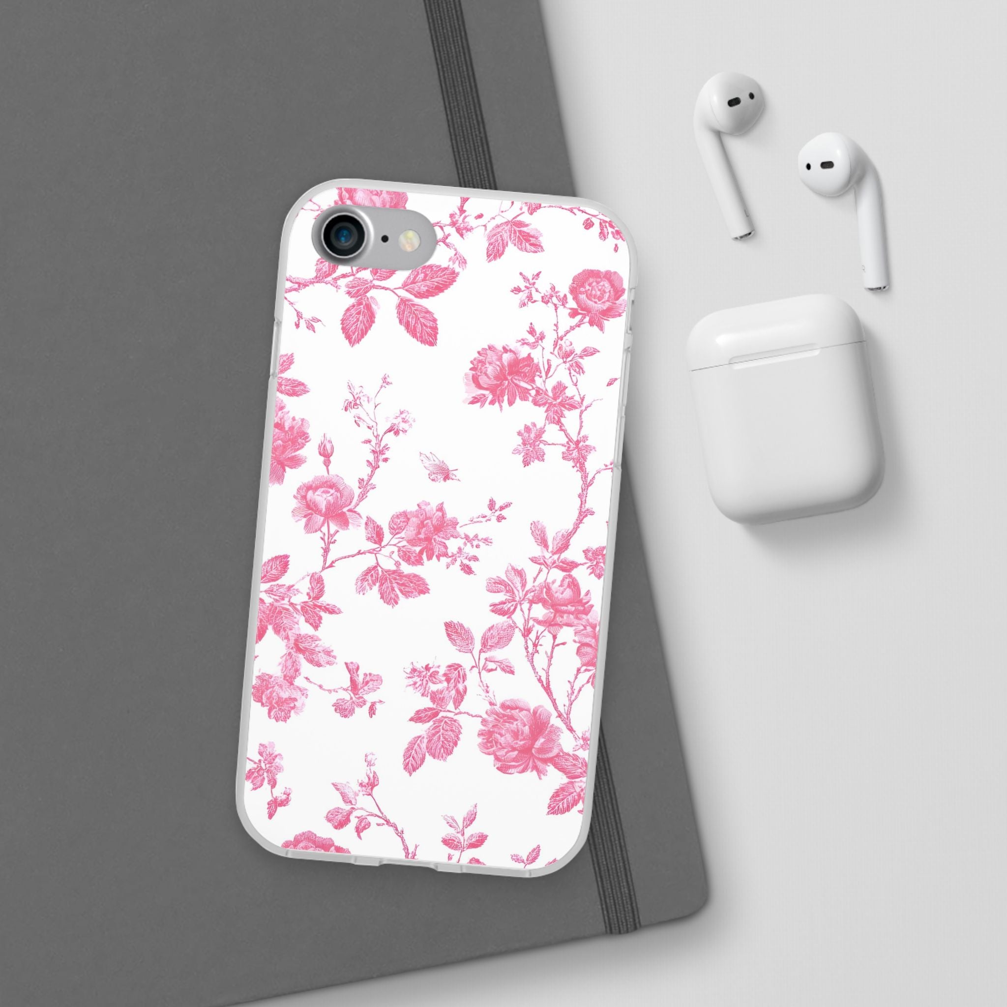 Pink and White Floral iPhone Case
