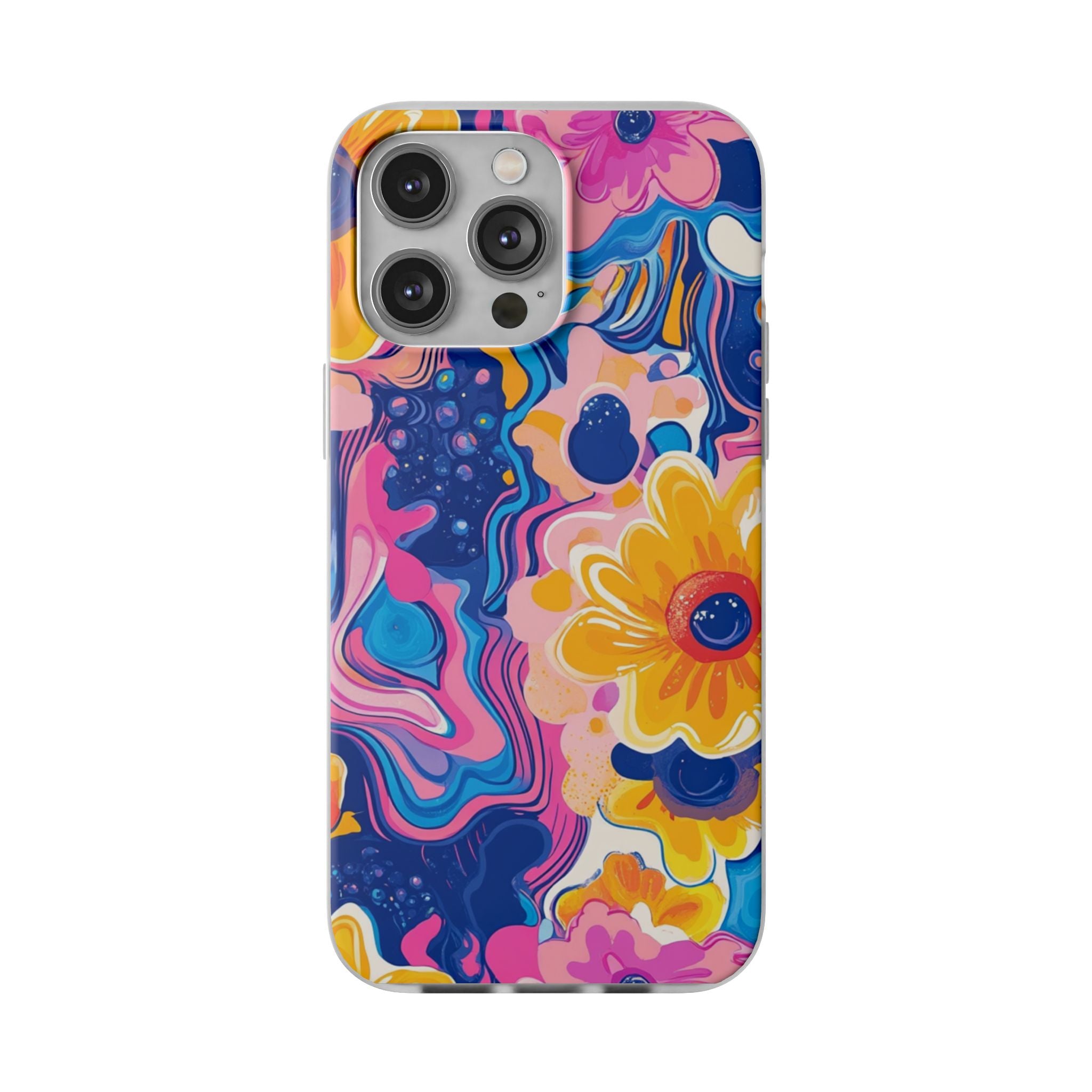 Psychedelic Floral iPhone Case, Artsulli - Art is Long, Life is Short, Phone Case, Size, iPhone 14 Pro Max, , , , , 27450258807703991992