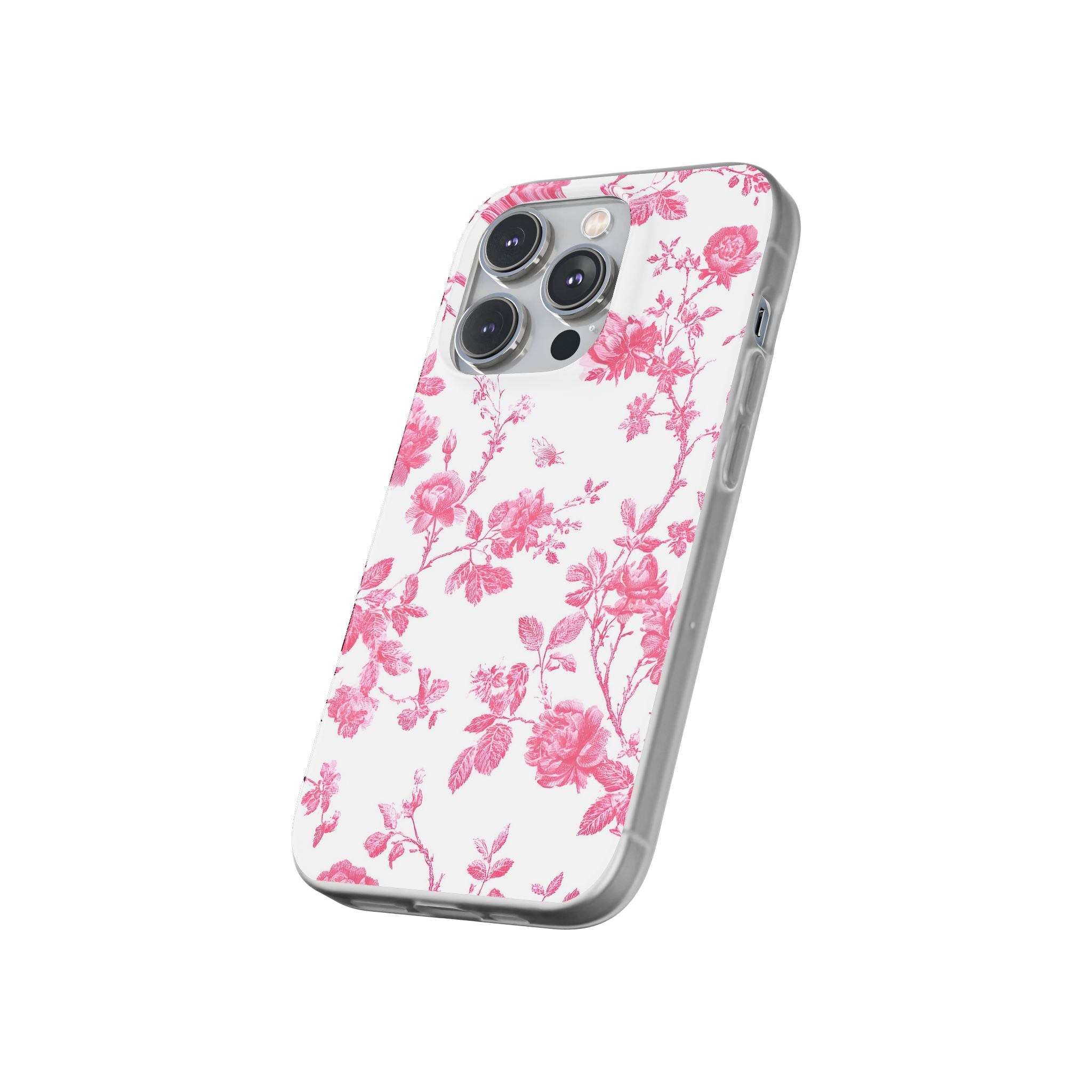 Pink and White Floral iPhone Case