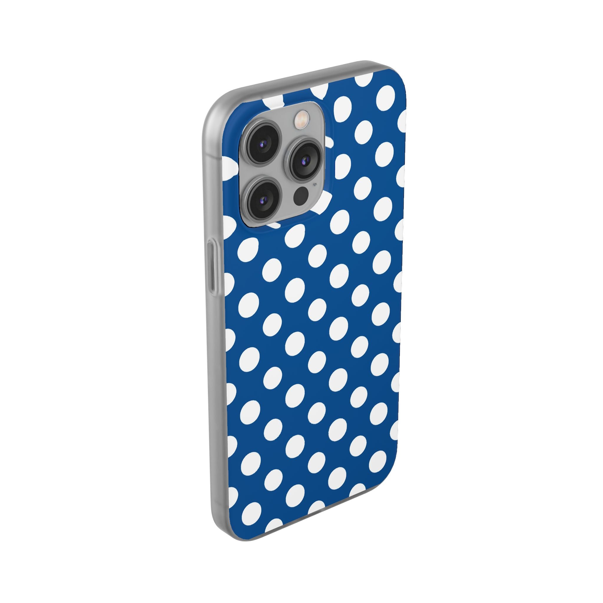 Blue and White Polka Dot iPhone Case, Artsulli - Art is Long, Life is Short, Phone Case, , , , , , ,