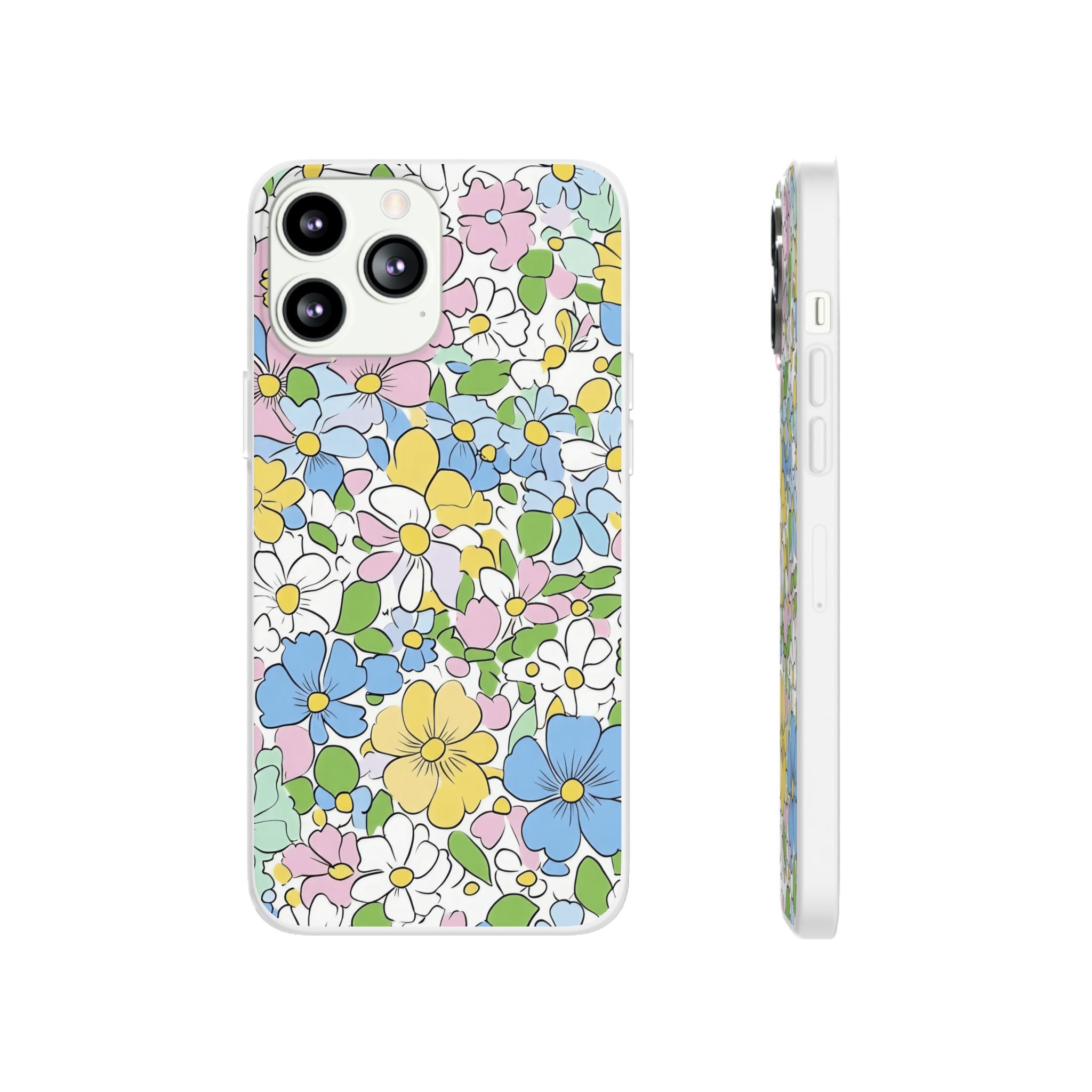 Colorful Floral Clear Flexi Case, Artsulli - Art is Long, Life is Short, Phone Case, Size, iPhone 13 Pro Max, , , , , 34162458991094557310