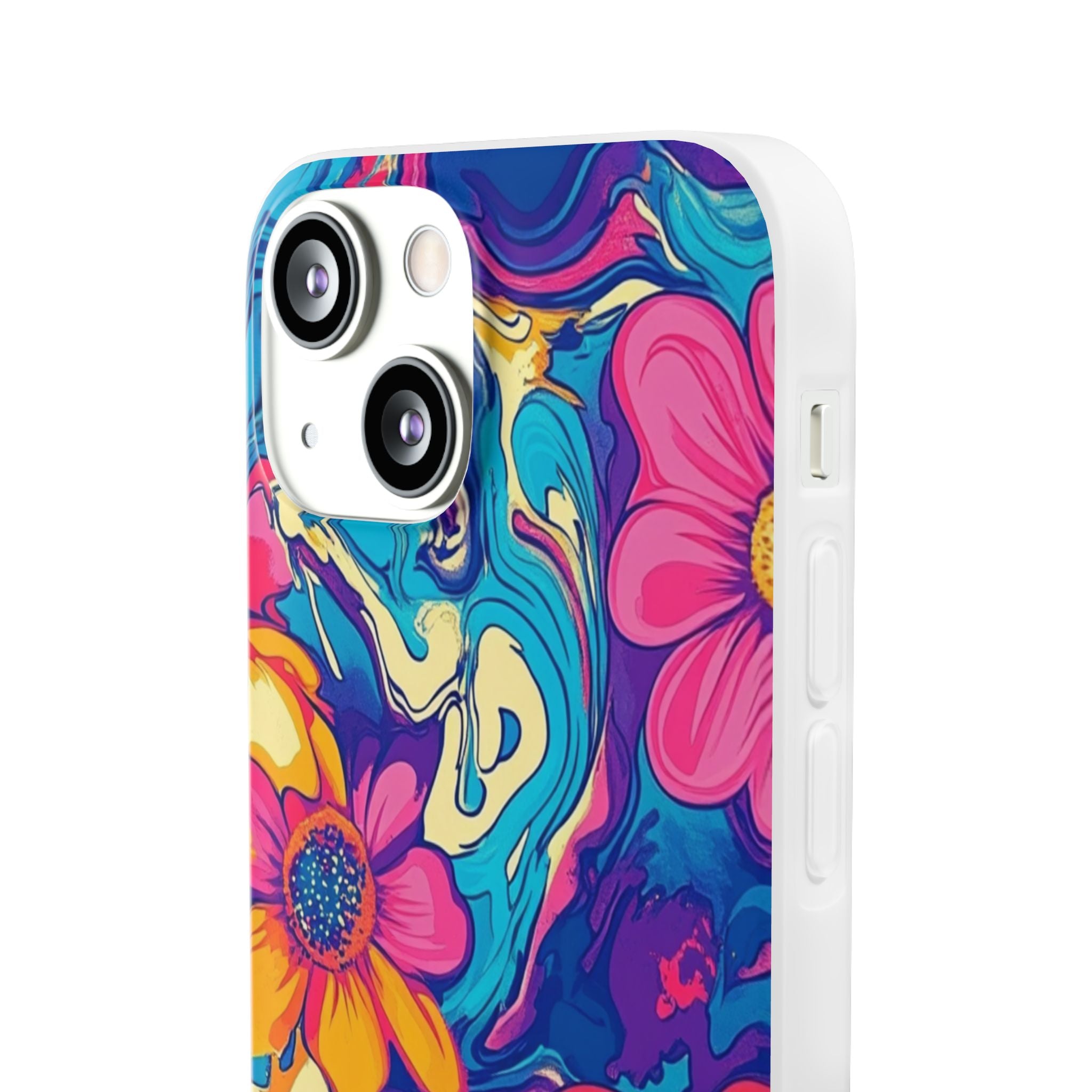 Vibrant Psychedelic Floral Flexi Case, Artsulli - Art is Long, Life is Short, Phone Case, , , , , , ,