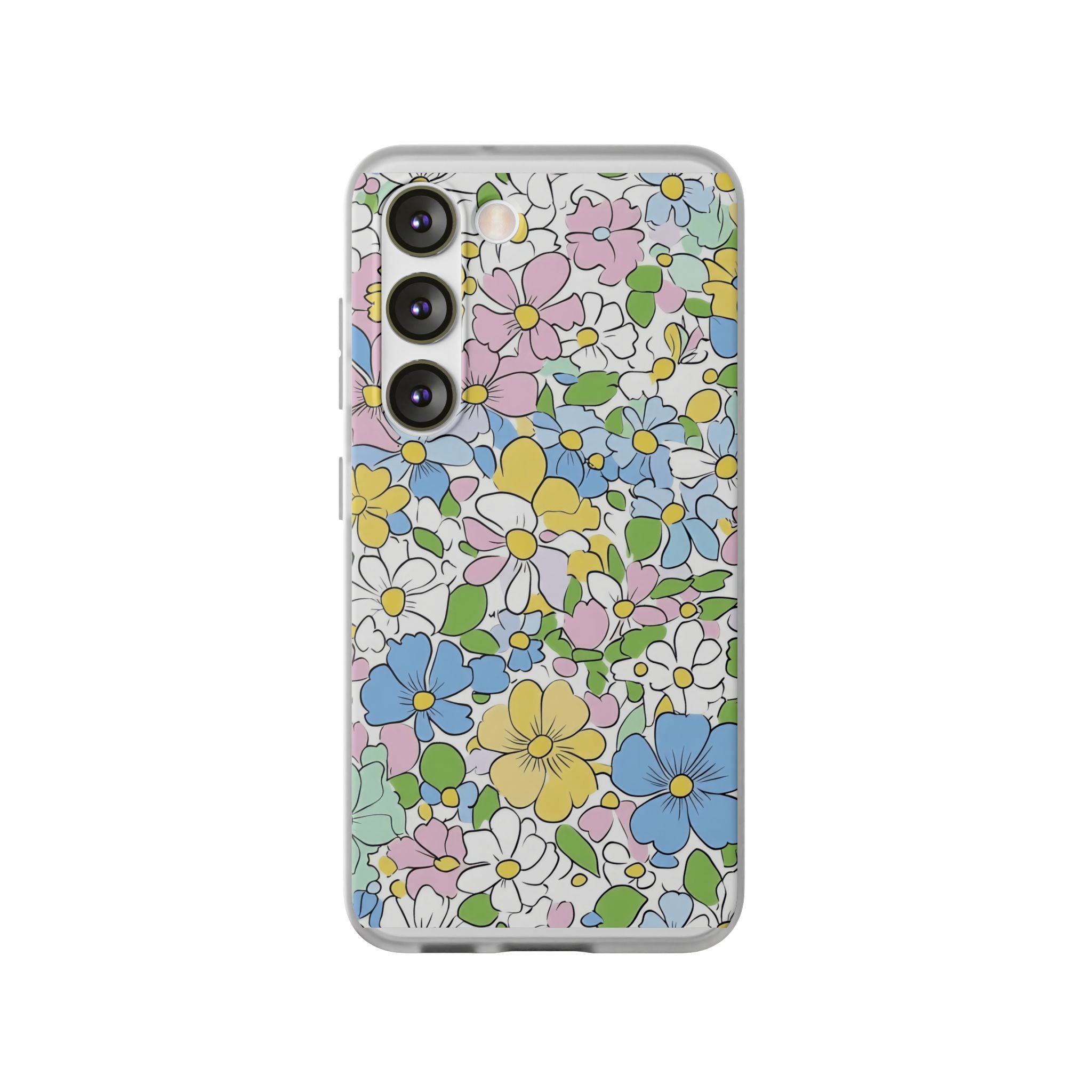 Colorful Floral Clear Flexi Case, Artsulli - Art is Long, Life is Short, Phone Case, Size, Samsung Galaxy S23 with gift packaging, , , , , 49793193605658715720