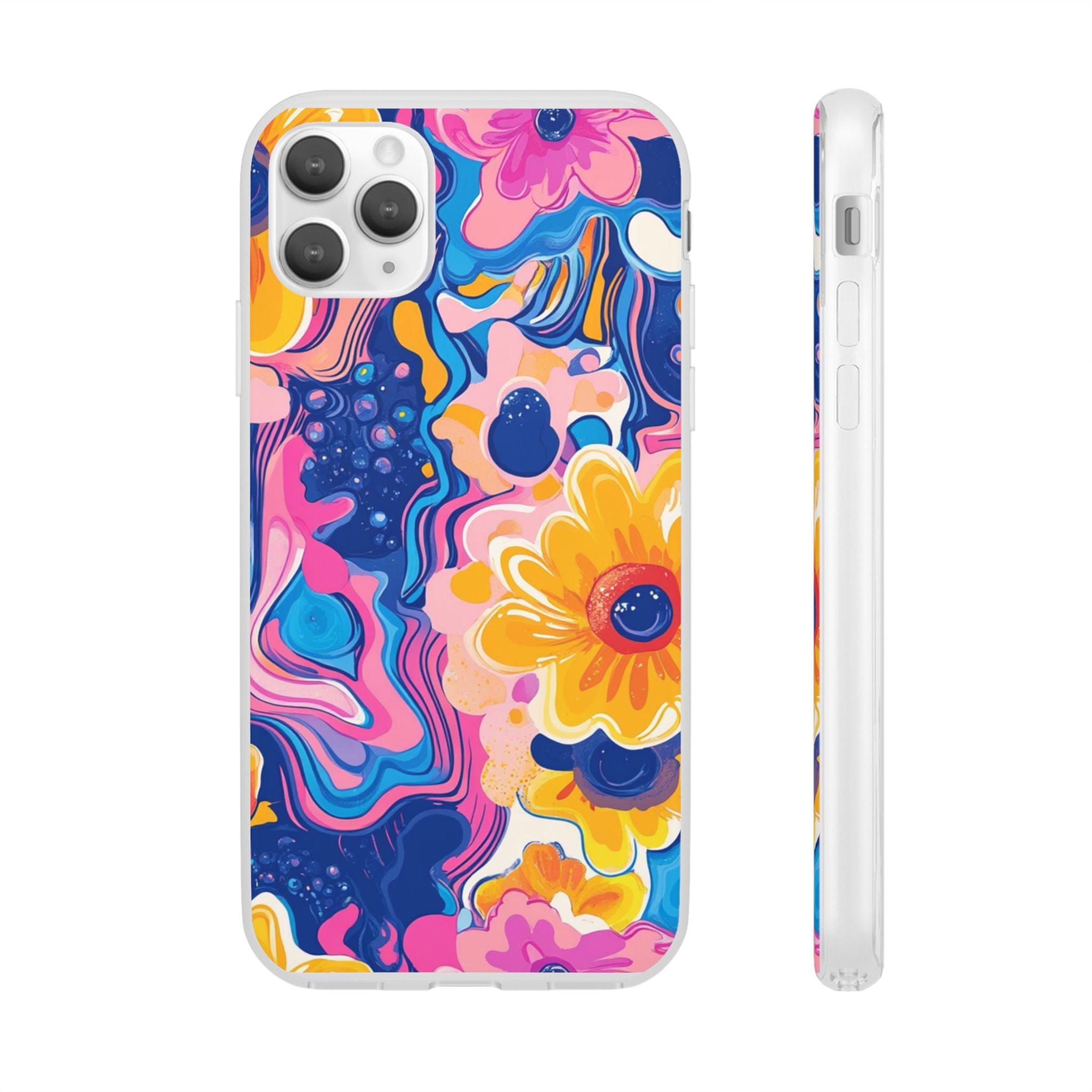 Psychedelic Floral iPhone Case, Artsulli - Art is Long, Life is Short, Phone Case, Size, iPhone 11 Pro Max with gift packaging, , , , , 86285251329490931682