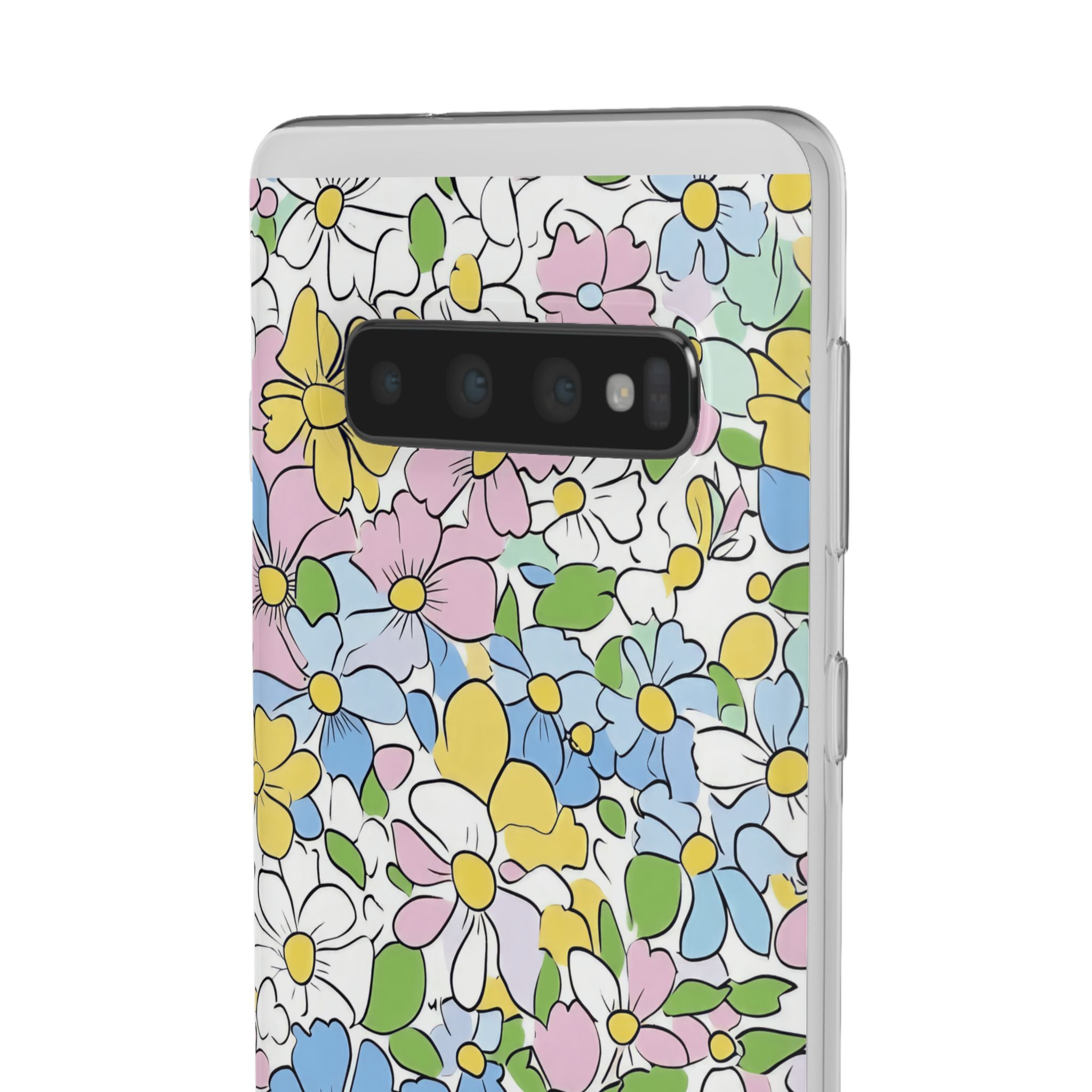 Colorful Floral Clear Flexi Case, Artsulli - Art is Long, Life is Short, Phone Case, , , , , , ,