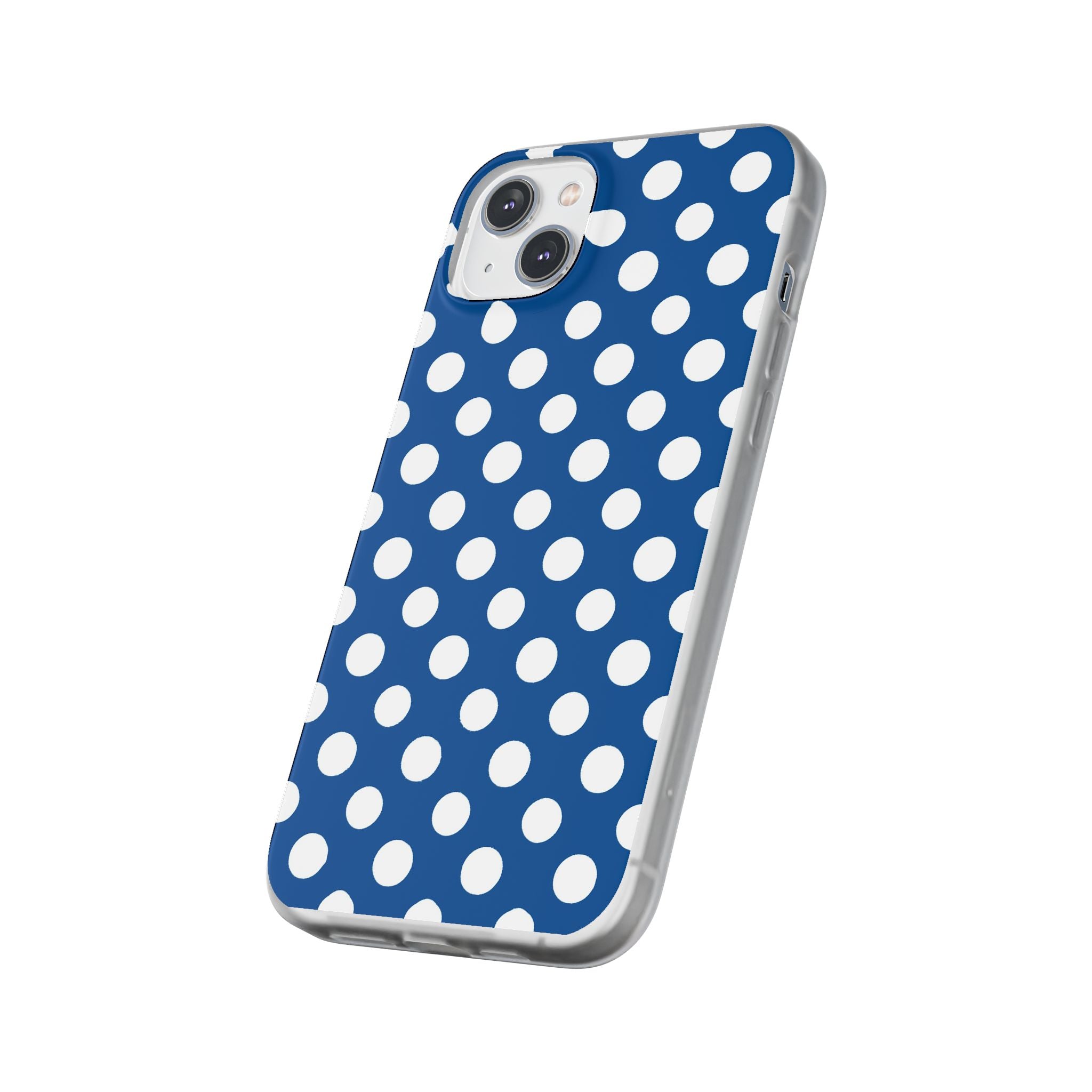 Blue and White Polka Dot iPhone Case, Artsulli - Art is Long, Life is Short, Phone Case, , , , , , ,