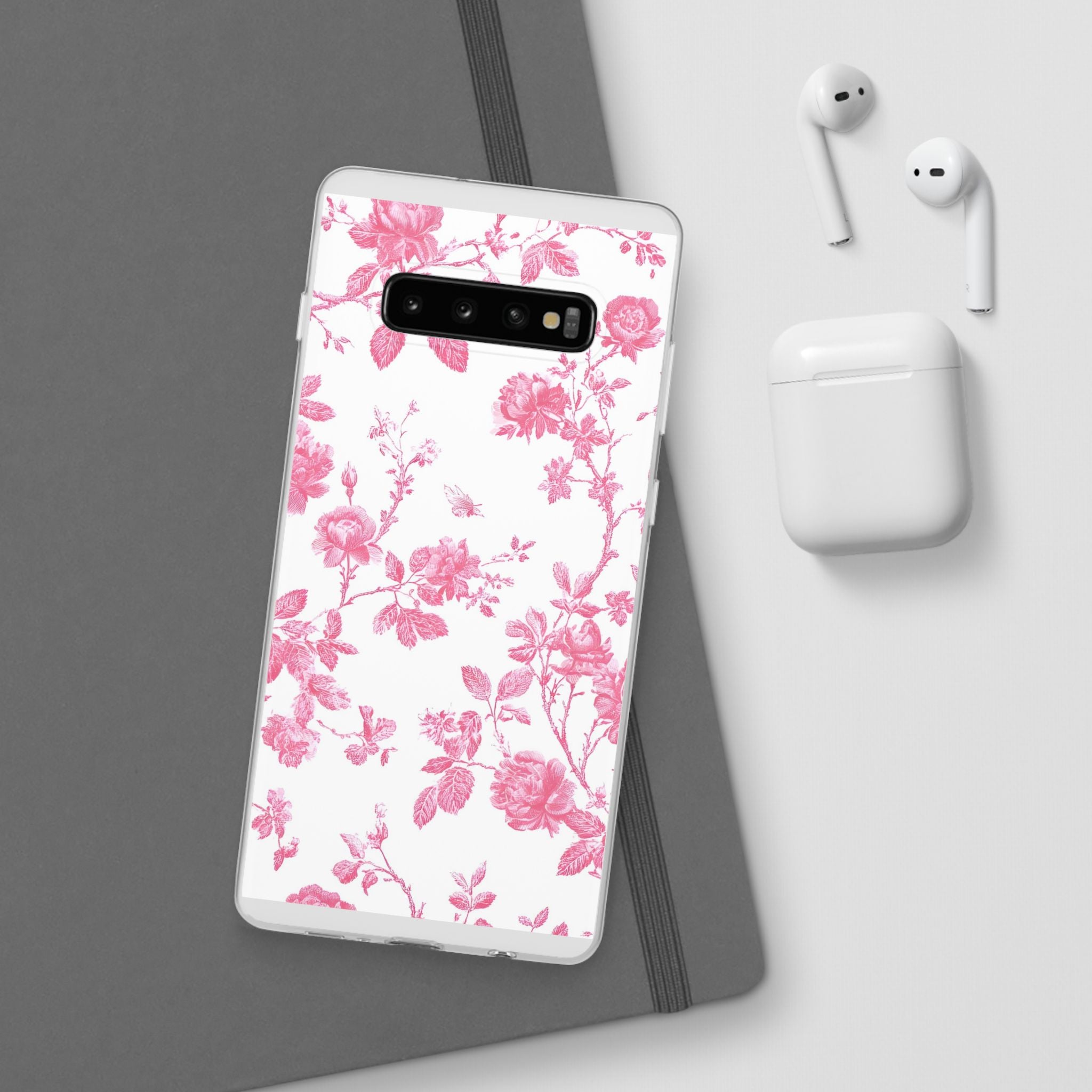 Pink and White Floral iPhone Case