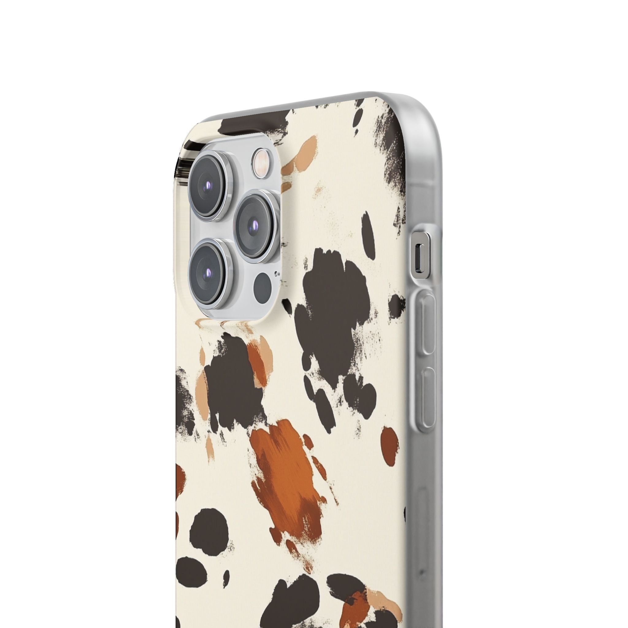 Brown Cow Print Phone Case, Artsulli - Art is Long, Life is Short, Phone Case, , , , , , ,