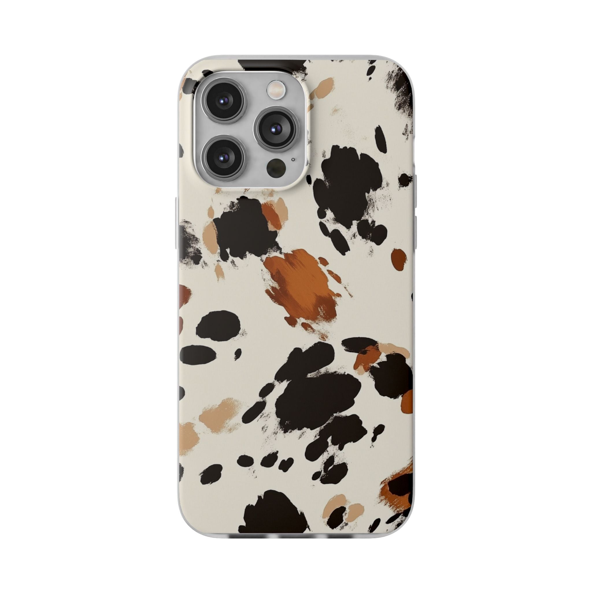 Brown Cow Print Phone Case, Artsulli - Art is Long, Life is Short, Phone Case, Size, iPhone 14 Pro Max with gift packaging, , , , , 31651473700346822165