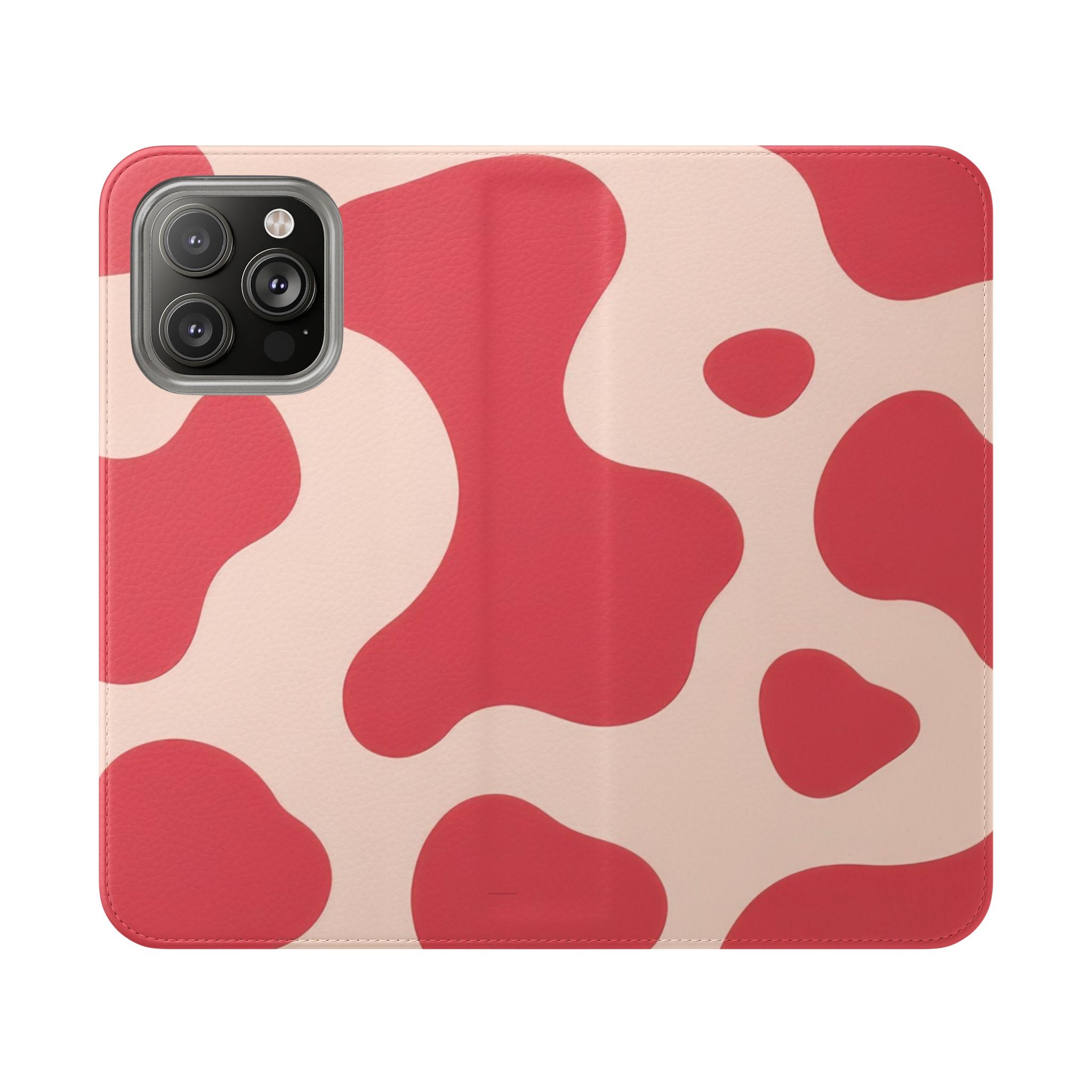 Red Jungle Cow Flip Cases, Artsulli - Art is Long, Life is Short, Phone Case, Size, iPhone 14 Pro Max, , , , , 25139502421604011758