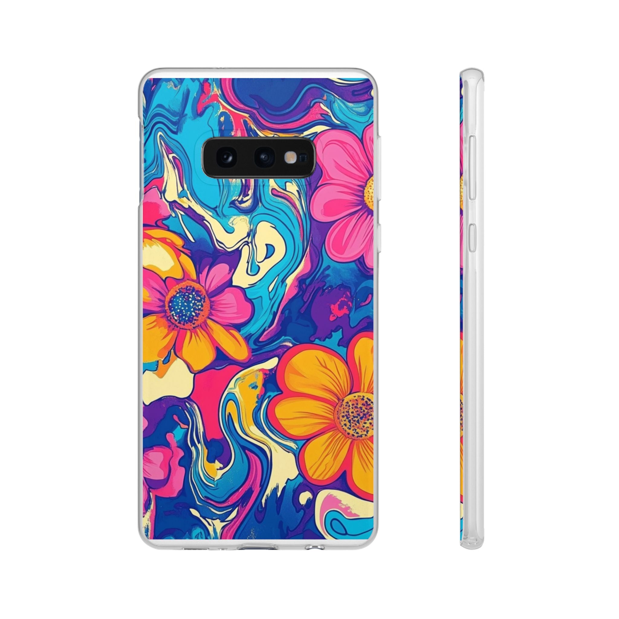 Vibrant Psychedelic Floral Flexi Case, Artsulli - Art is Long, Life is Short, Phone Case, Size, Samsung Galaxy S10E, , , , , 88581479309037856823