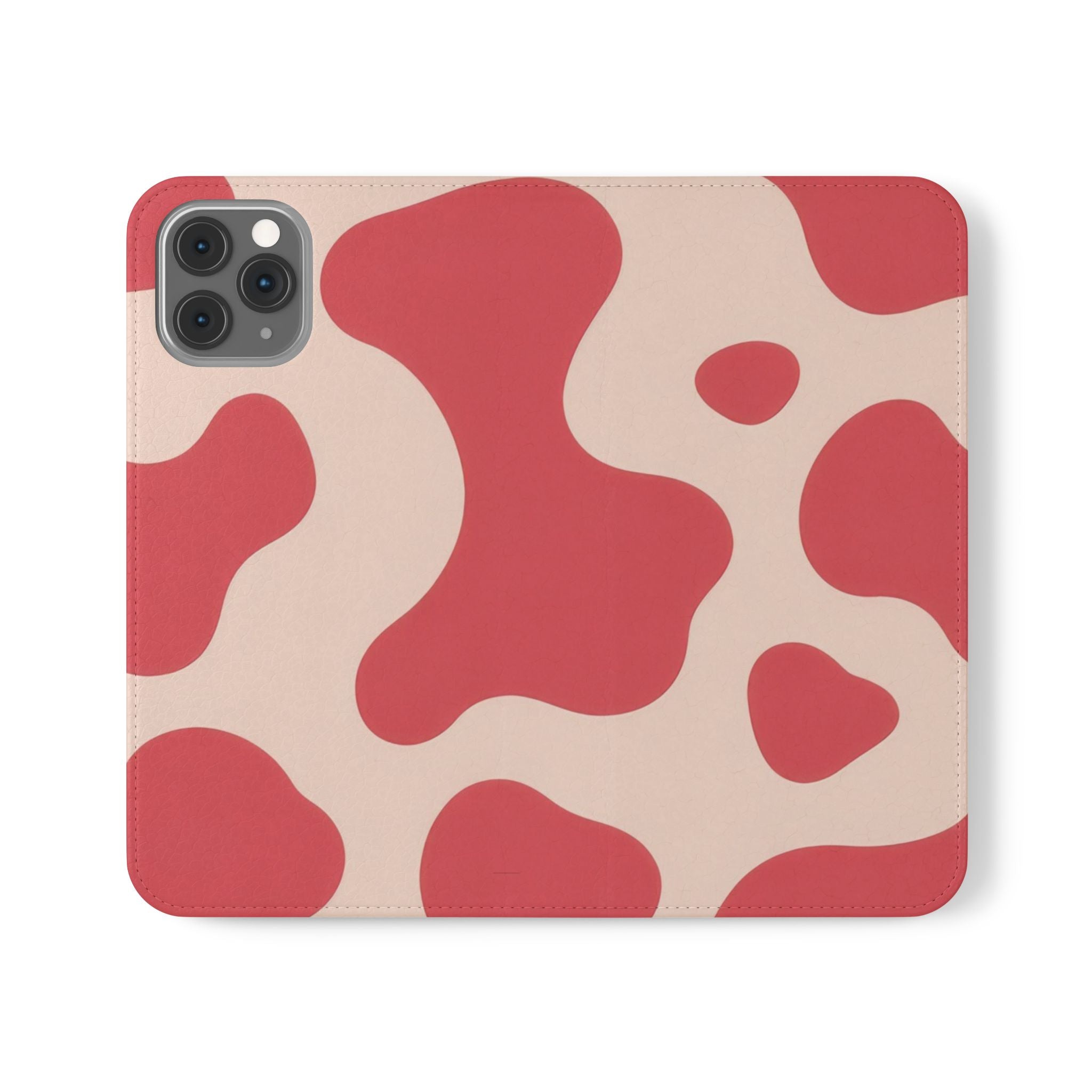 Red Jungle Cow Flip Cases, Artsulli - Art is Long, Life is Short, Phone Case, Size, iPhone 11 Pro, , , , , 19648474237731744050