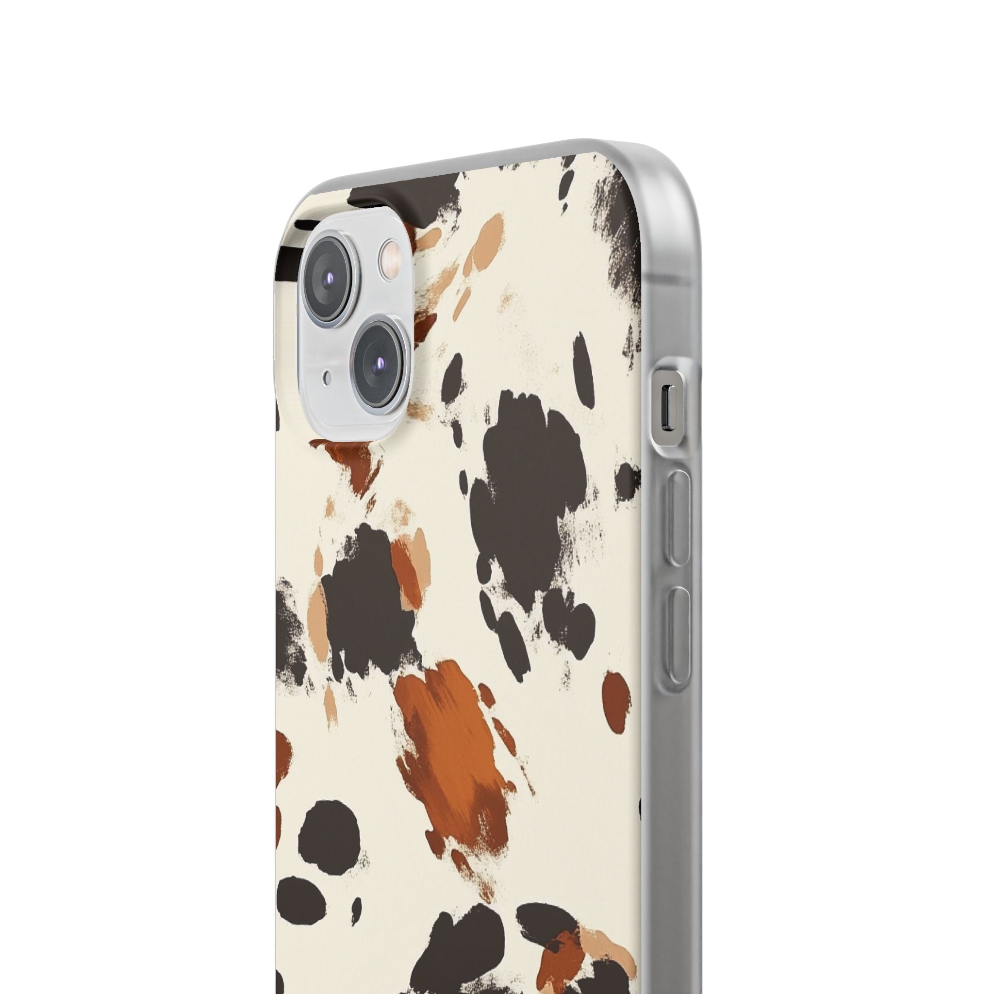 Brown Cow Print Phone Case, Artsulli - Art is Long, Life is Short, Phone Case, , , , , , ,