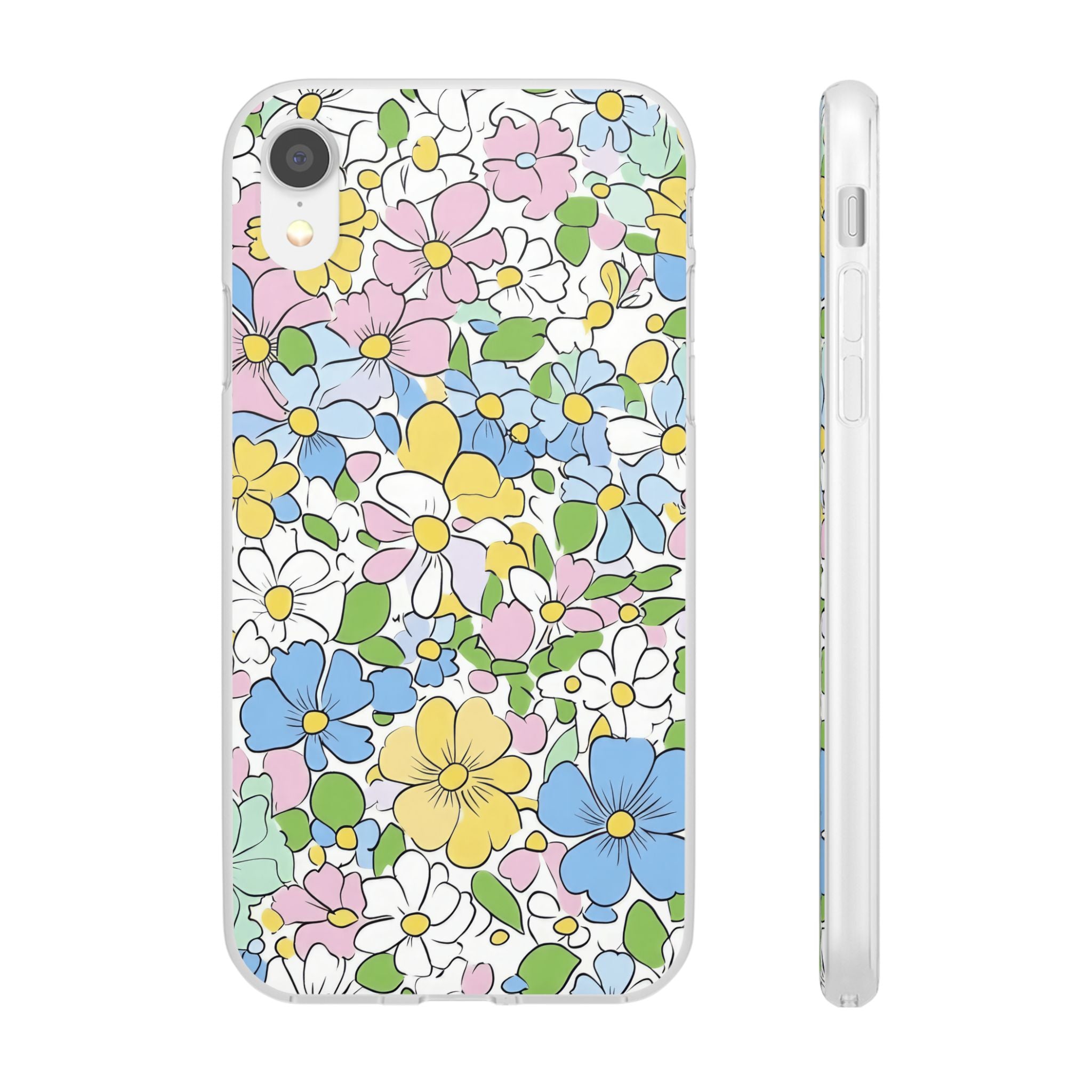 Colorful Floral Clear Flexi Case, Artsulli - Art is Long, Life is Short, Phone Case, Size, iPhone XR, , , , , 21070303232971649499