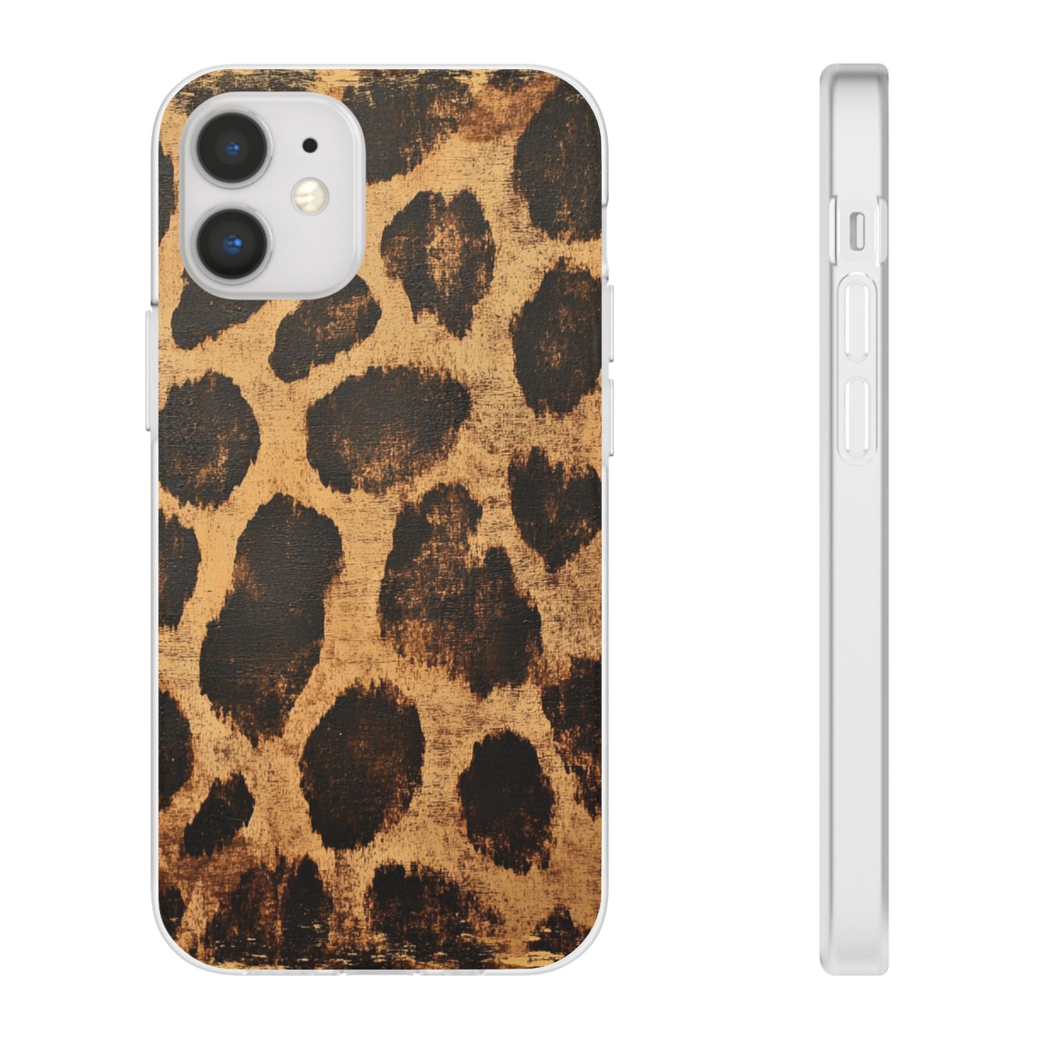 Brown Leopard Print iPhone Case, Artsulli - Art is Long, Life is Short, Phone Case, Size, iPhone 12 Mini, , , , , 20850653359912186446
