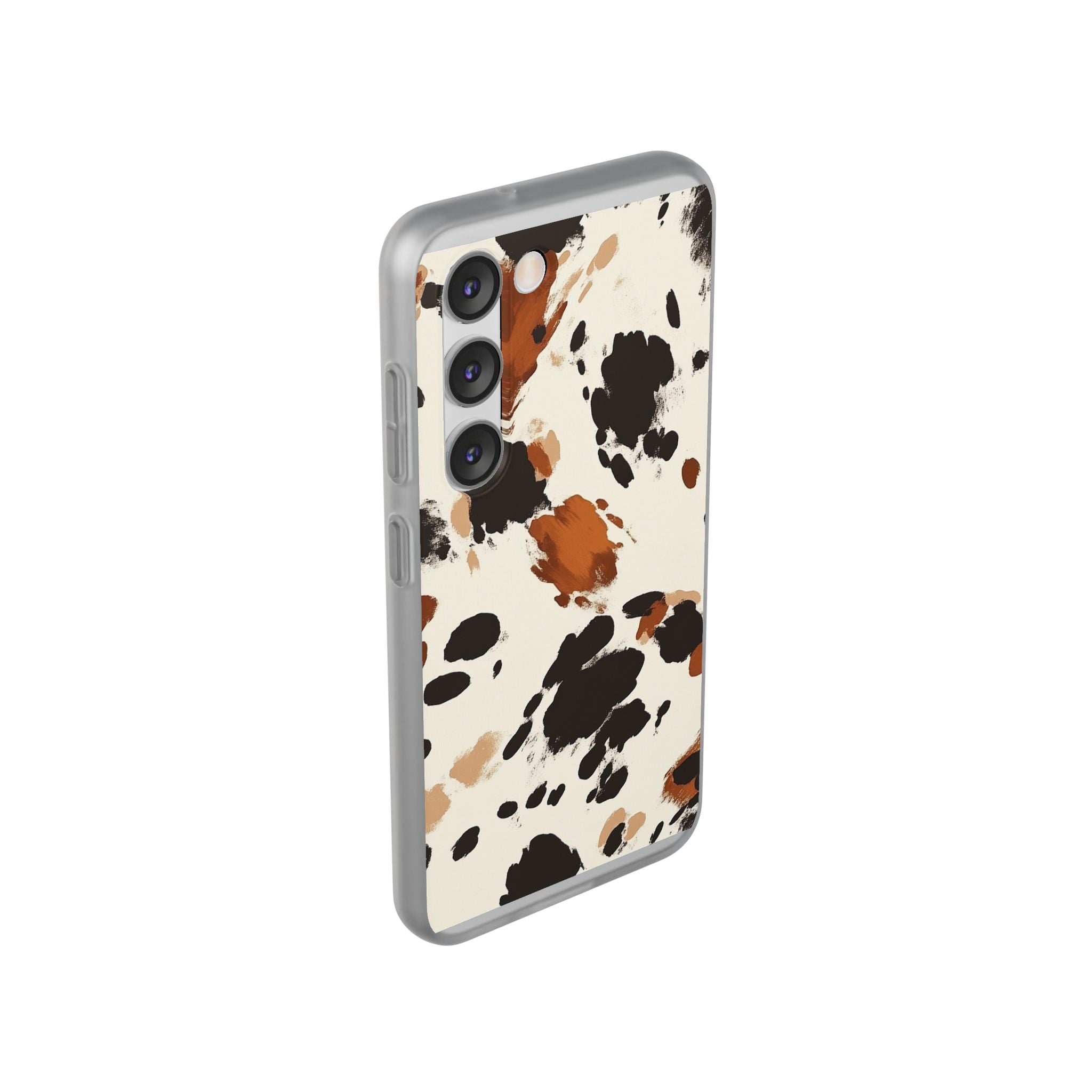 Brown Cow Print Phone Case, Artsulli - Art is Long, Life is Short, Phone Case, , , , , , ,
