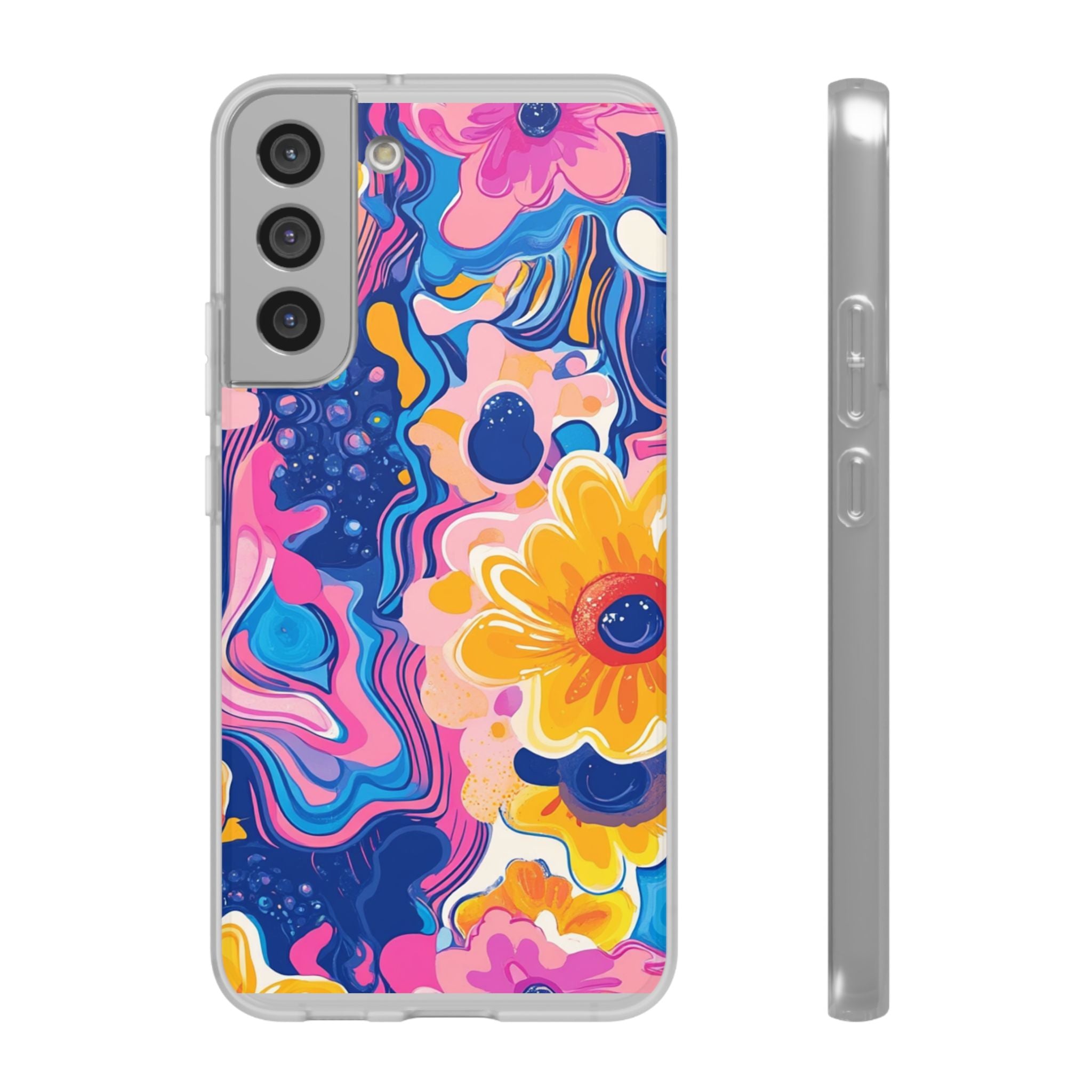 Psychedelic Floral iPhone Case, Artsulli - Art is Long, Life is Short, Phone Case, Size, Samsung Galaxy S22 Plus, , , , , 45444162055397397898