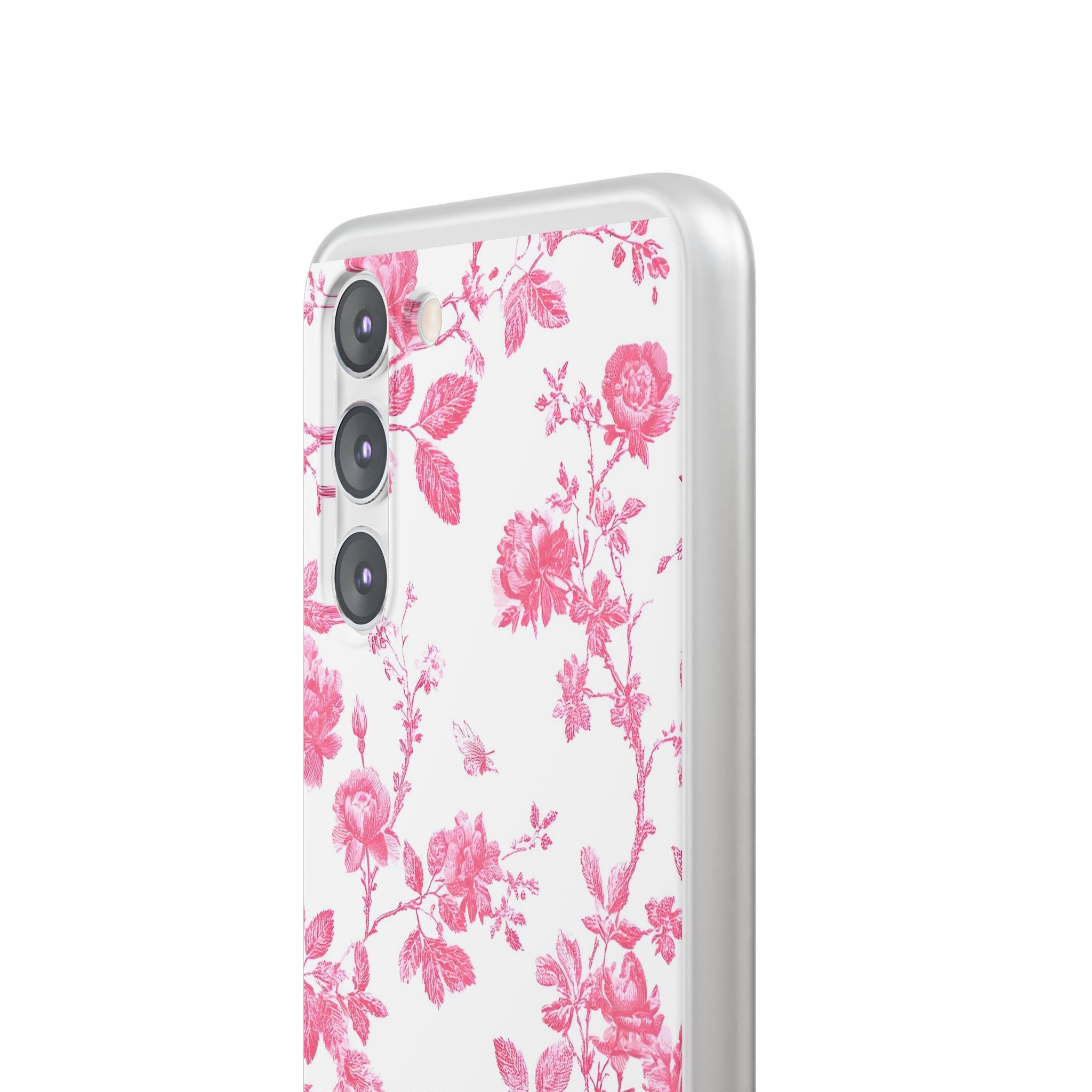 Pink and White Floral iPhone Case