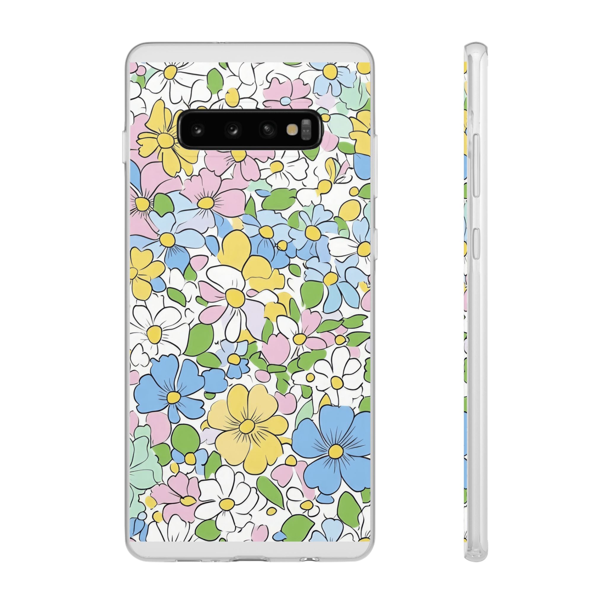 Colorful Floral Clear Flexi Case, Artsulli - Art is Long, Life is Short, Phone Case, Size, Samsung Galaxy S10 Plus, , , , , 33995975555173602589