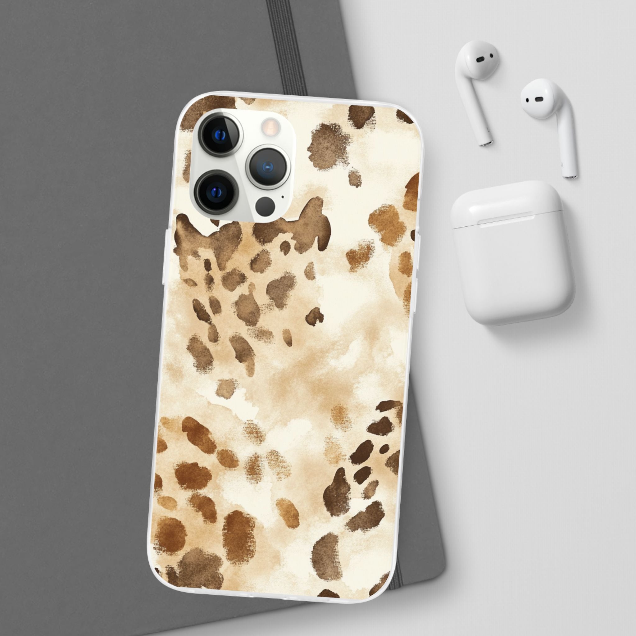 Brown and Beige Watercolor Dalmatian Phone Case, Artsulli - Art is Long, Life is Short, Phone Case, , , , , , ,