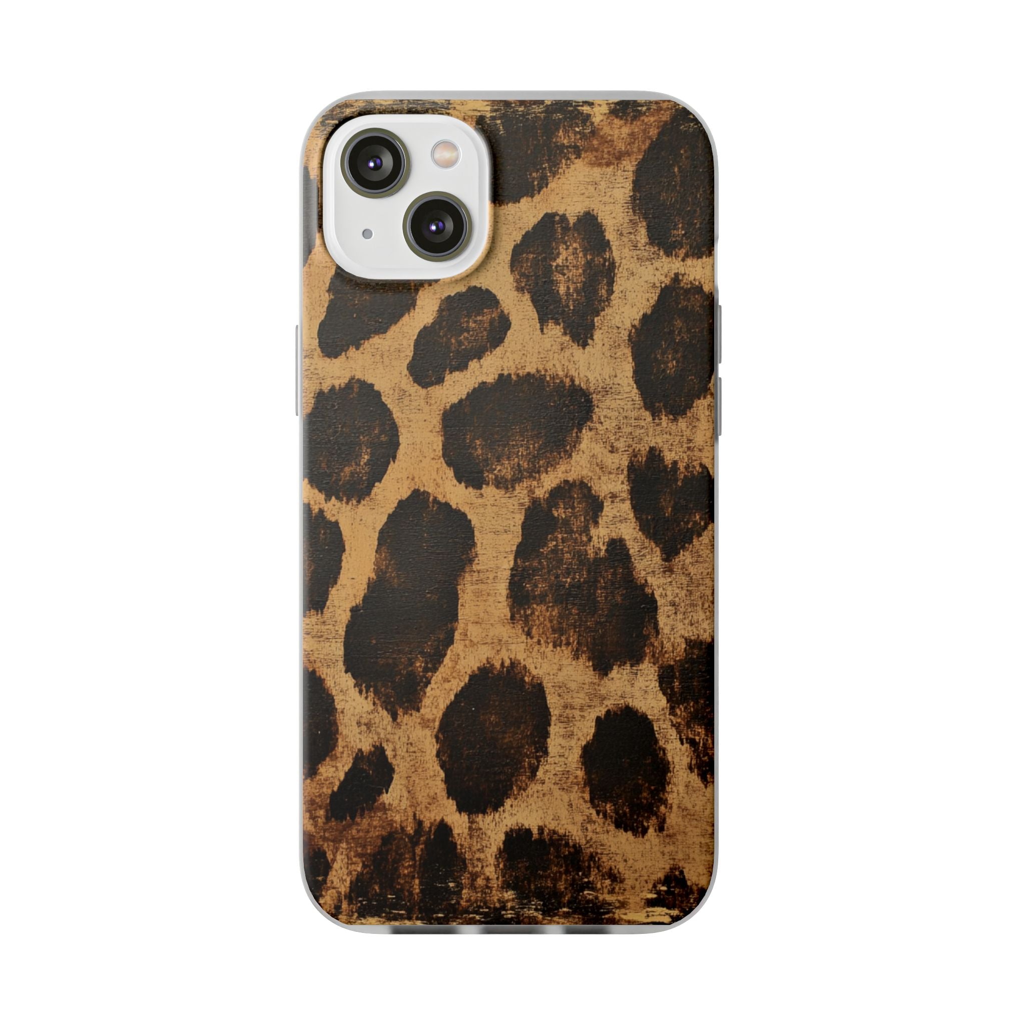 Brown Leopard Print iPhone Case, Artsulli - Art is Long, Life is Short, Phone Case, Size, iPhone 14 Plus, , , , , 21198203086208343253