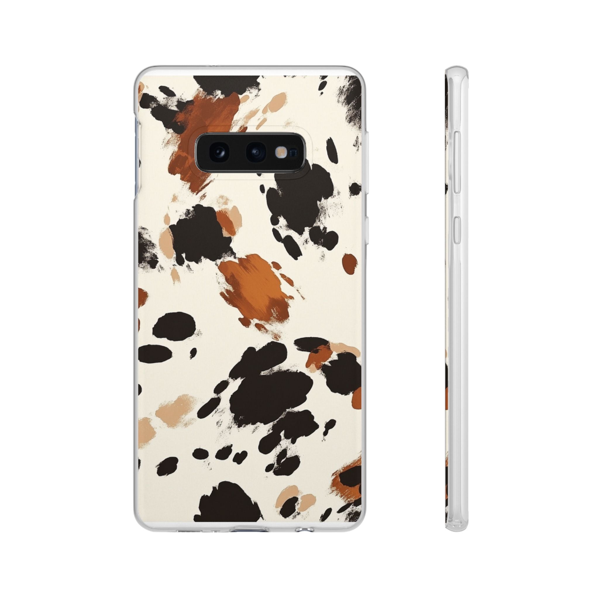 Brown Cow Print Phone Case, Artsulli - Art is Long, Life is Short, Phone Case, Size, Samsung Galaxy S10E, , , , , 19631519288685230605