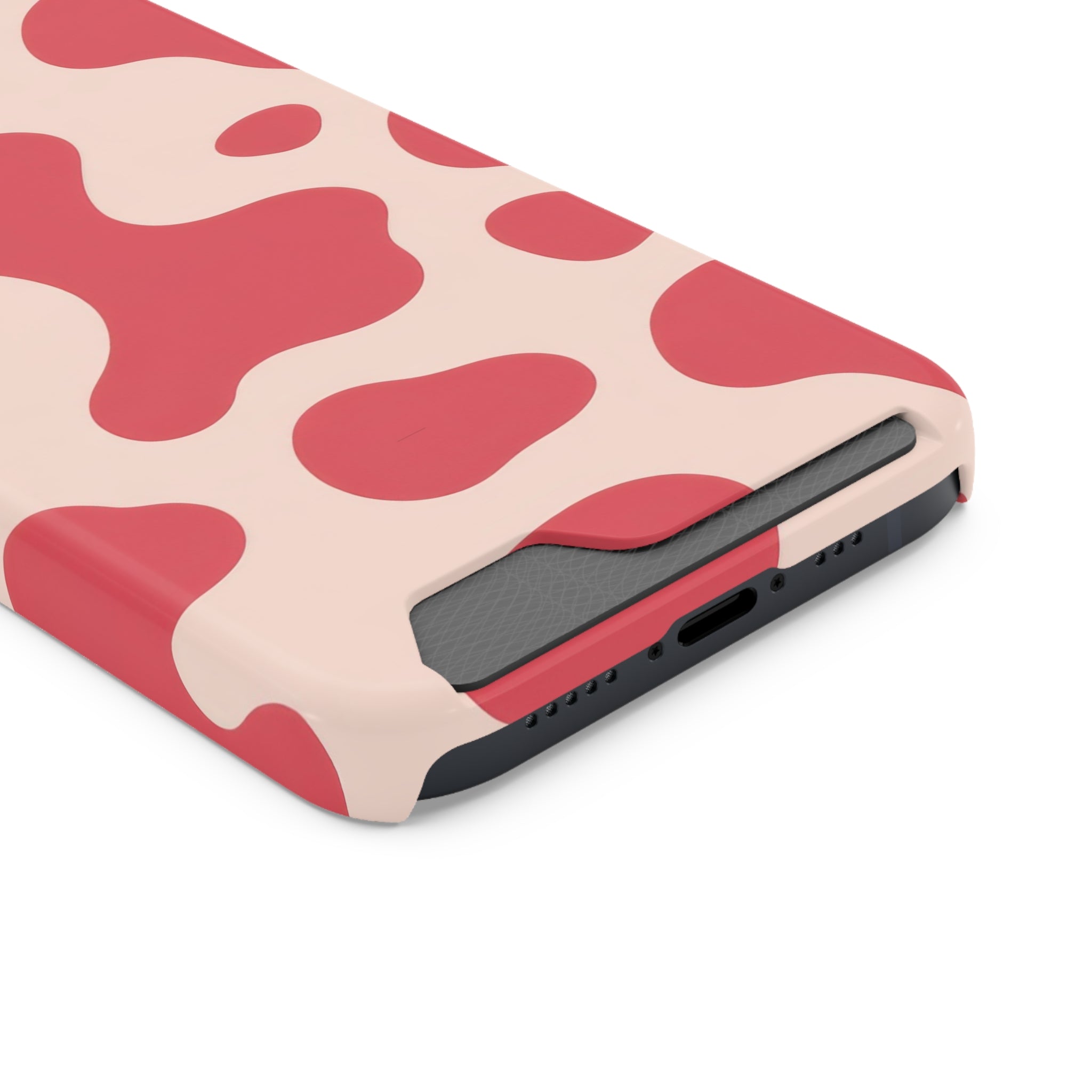 Red Jungle Cow Phone Case With Card Holder, Artsulli - Art is Long, Life is Short, Phone Case, , , , , , ,