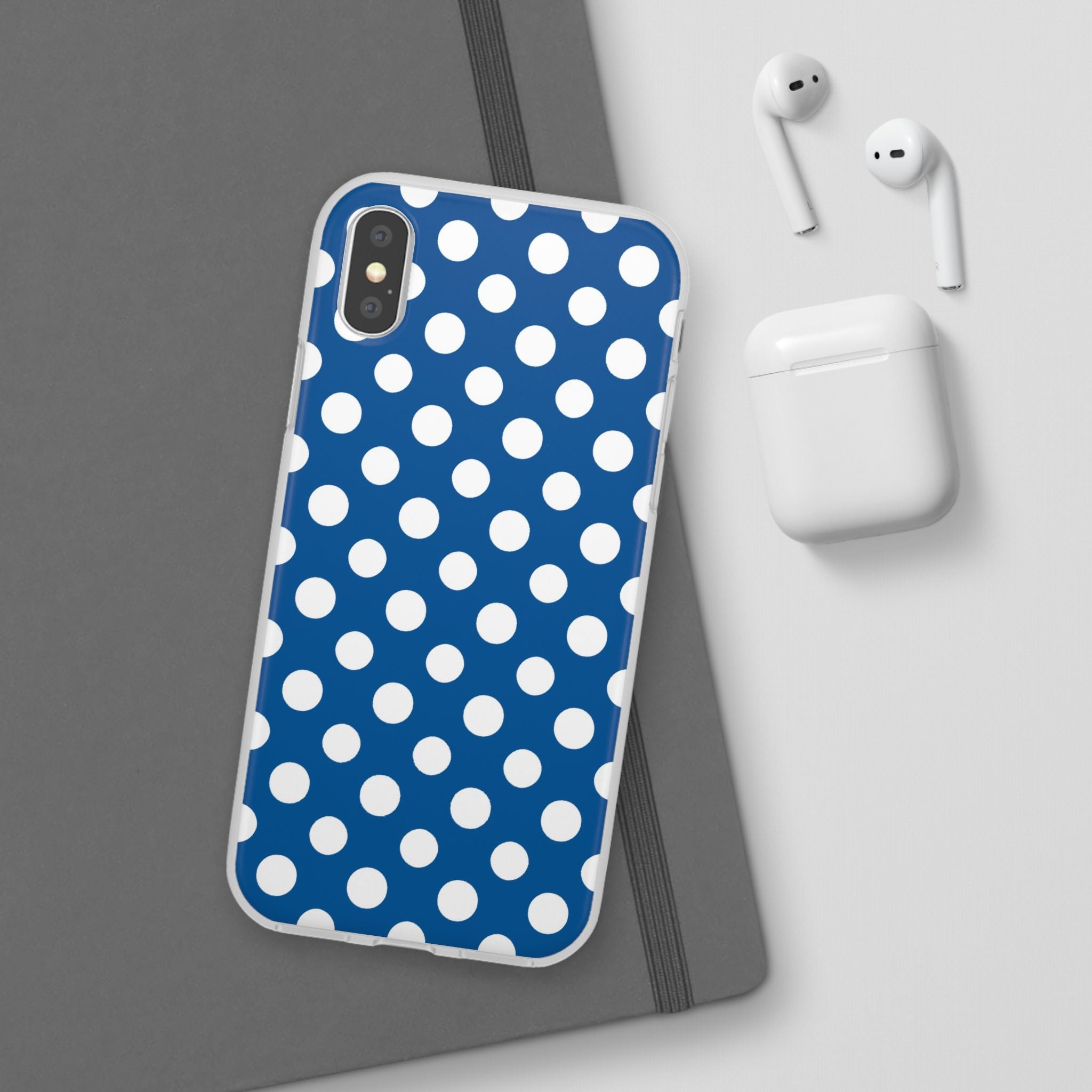 Blue and White Polka Dot iPhone Case, Artsulli - Art is Long, Life is Short, Phone Case, , , , , , ,
