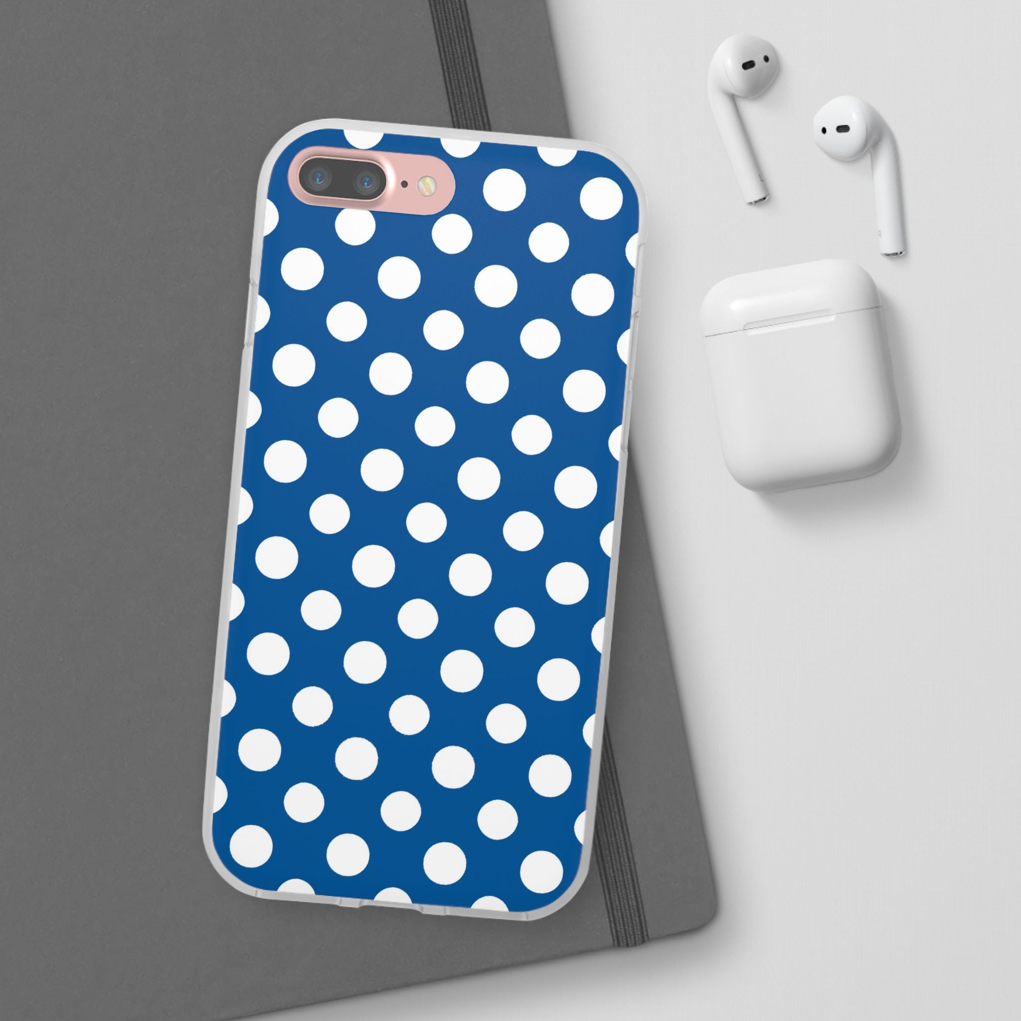 Blue and White Polka Dot iPhone Case, Artsulli - Art is Long, Life is Short, Phone Case, , , , , , ,