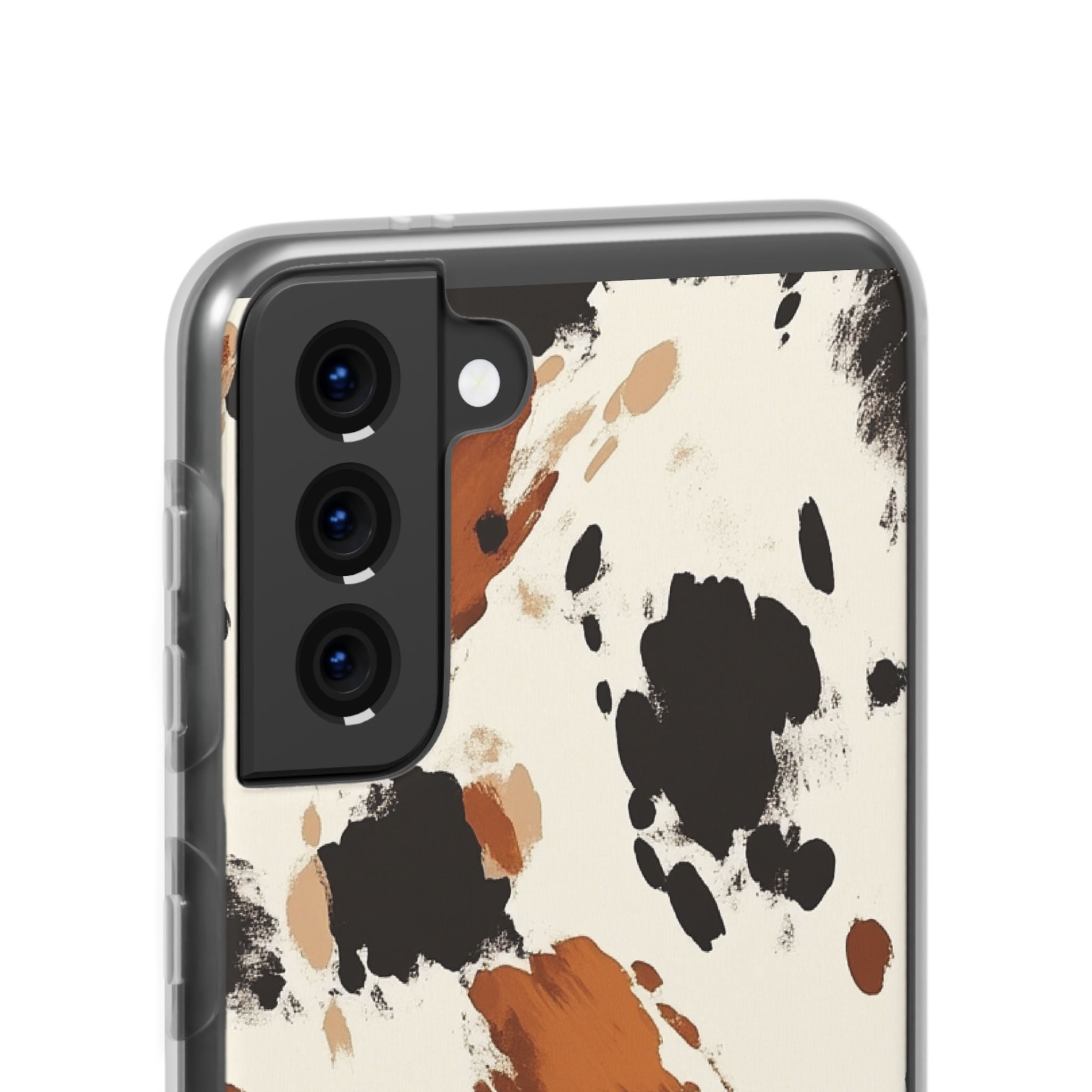 Brown Cow Print Phone Case, Artsulli - Art is Long, Life is Short, Phone Case, , , , , , ,