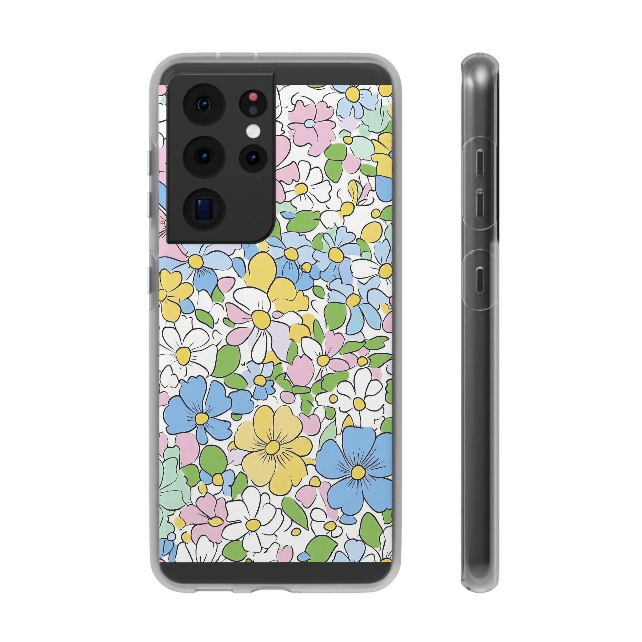 Colorful Floral Clear Flexi Case, Artsulli - Art is Long, Life is Short, Phone Case, Size, Samsung Galaxy S21 Ultra, , , , , 15920481277644063578