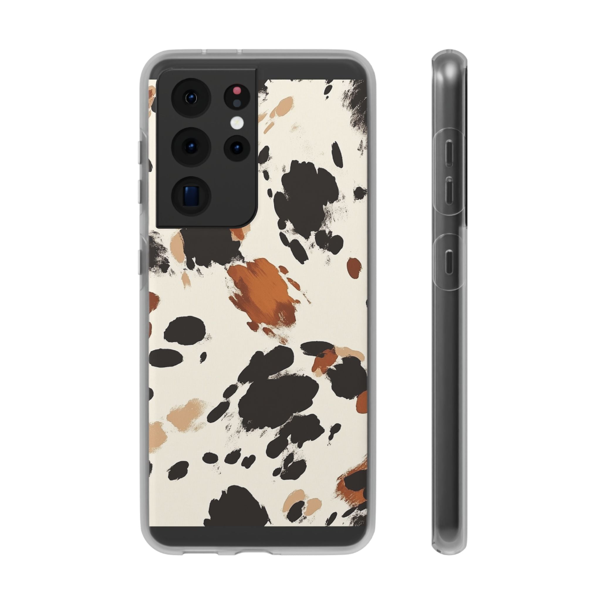 Brown Cow Print Phone Case, Artsulli - Art is Long, Life is Short, Phone Case, Size, Samsung Galaxy S21 Ultra, , , , , 54878780621927617063